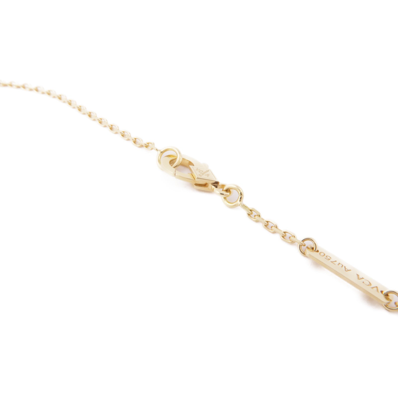 Van Cleef & Arpels 18K黃金Vintage Alhambra珍珠貝母項鍊
