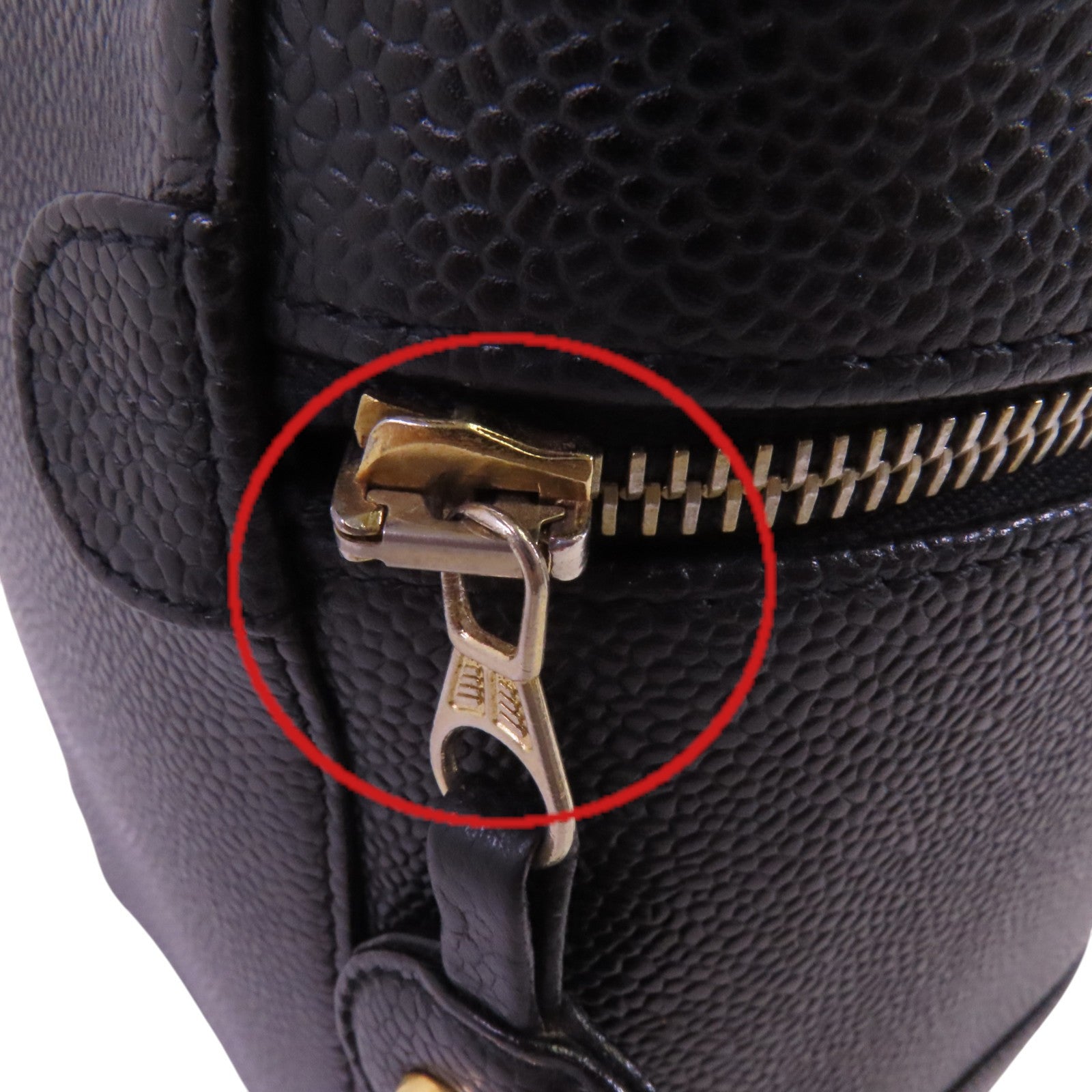 CHANEL 牛皮皮革Vintage Vanity Case金扣手挽袋