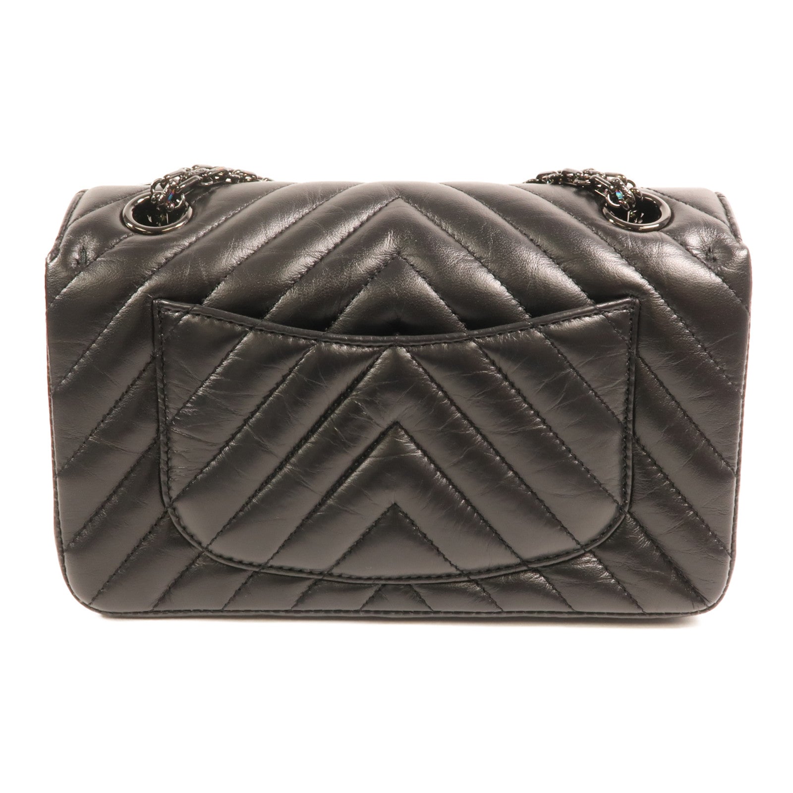 CHANEL 牛皮皮革Mini 2.55鏈帶肩背袋