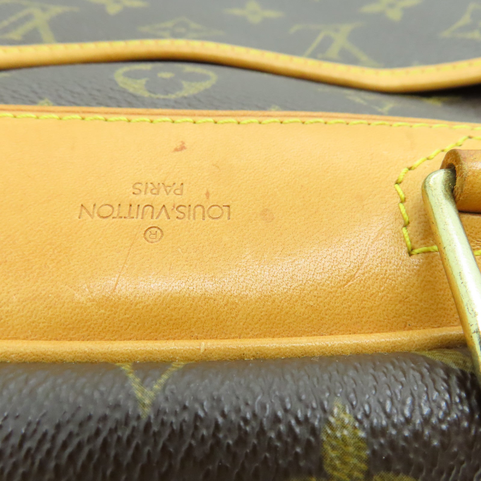 LOUIS VUITTON Monogram Trouville Hand Bag金扣手挽袋啡色