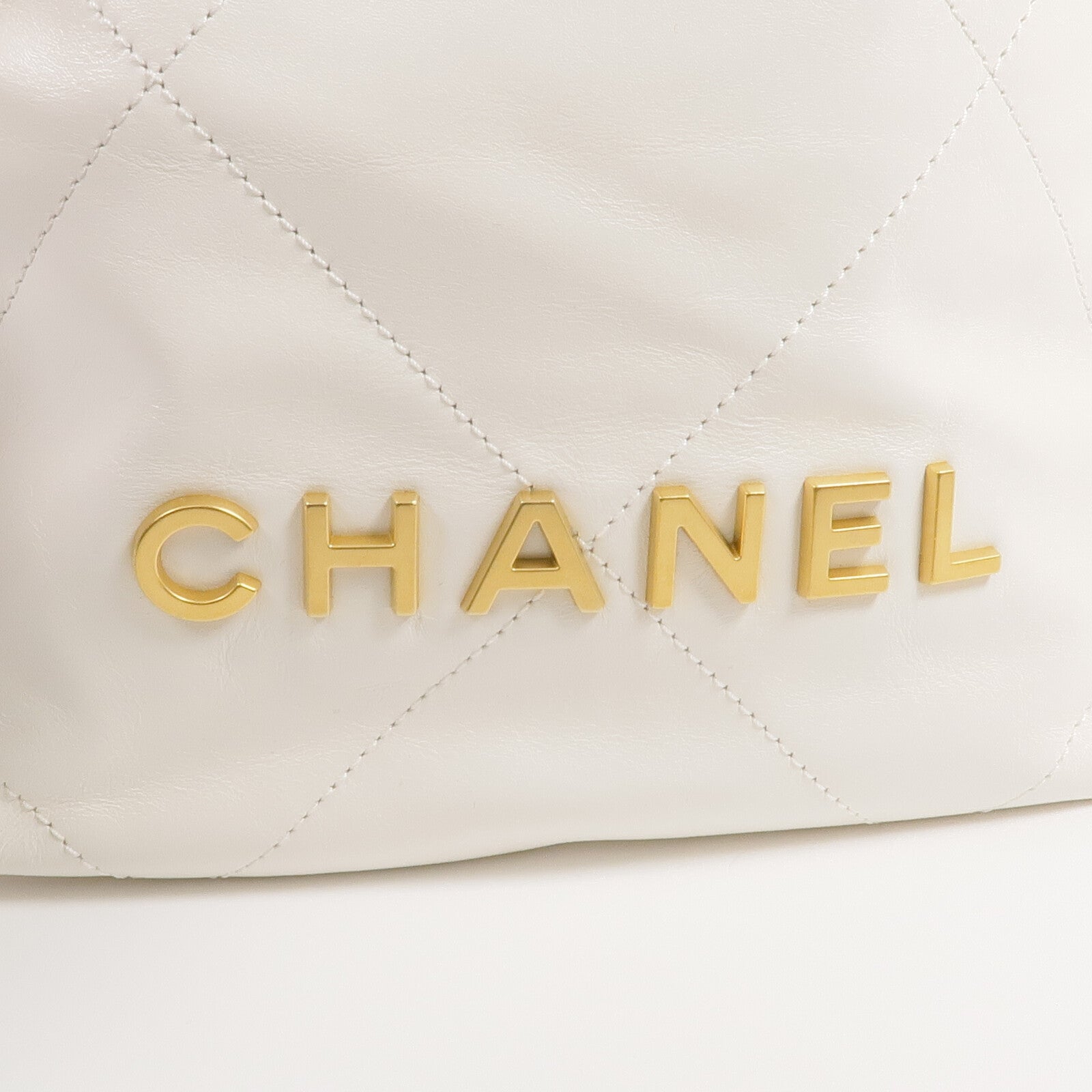 CHANEL 牛皮皮革Mini 22金扣手挽肩背兩用袋