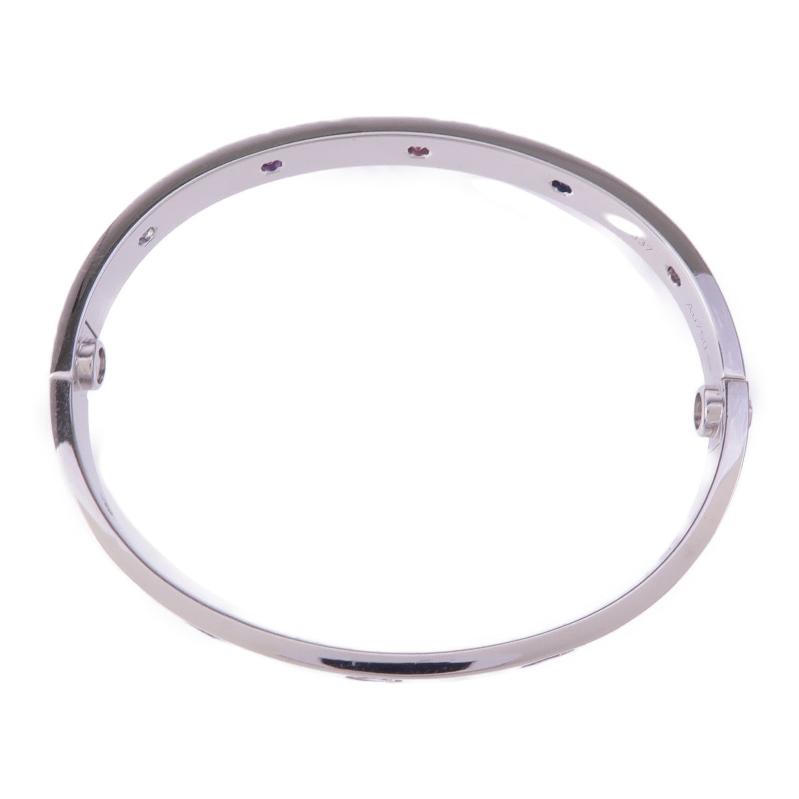 CARTIER 18K白金Love Bracelet Multi Gemstones多色寶石手鐲Cartier#16