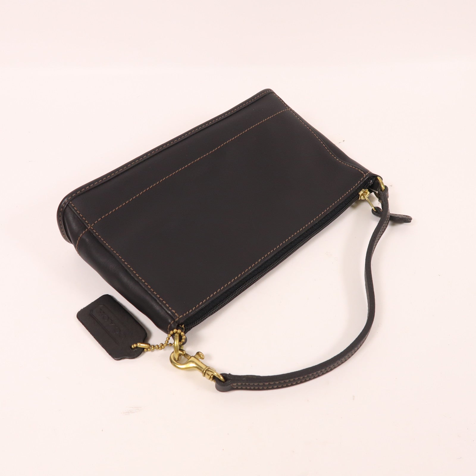 COACH 牛皮皮革Hand Bag金扣手挽袋