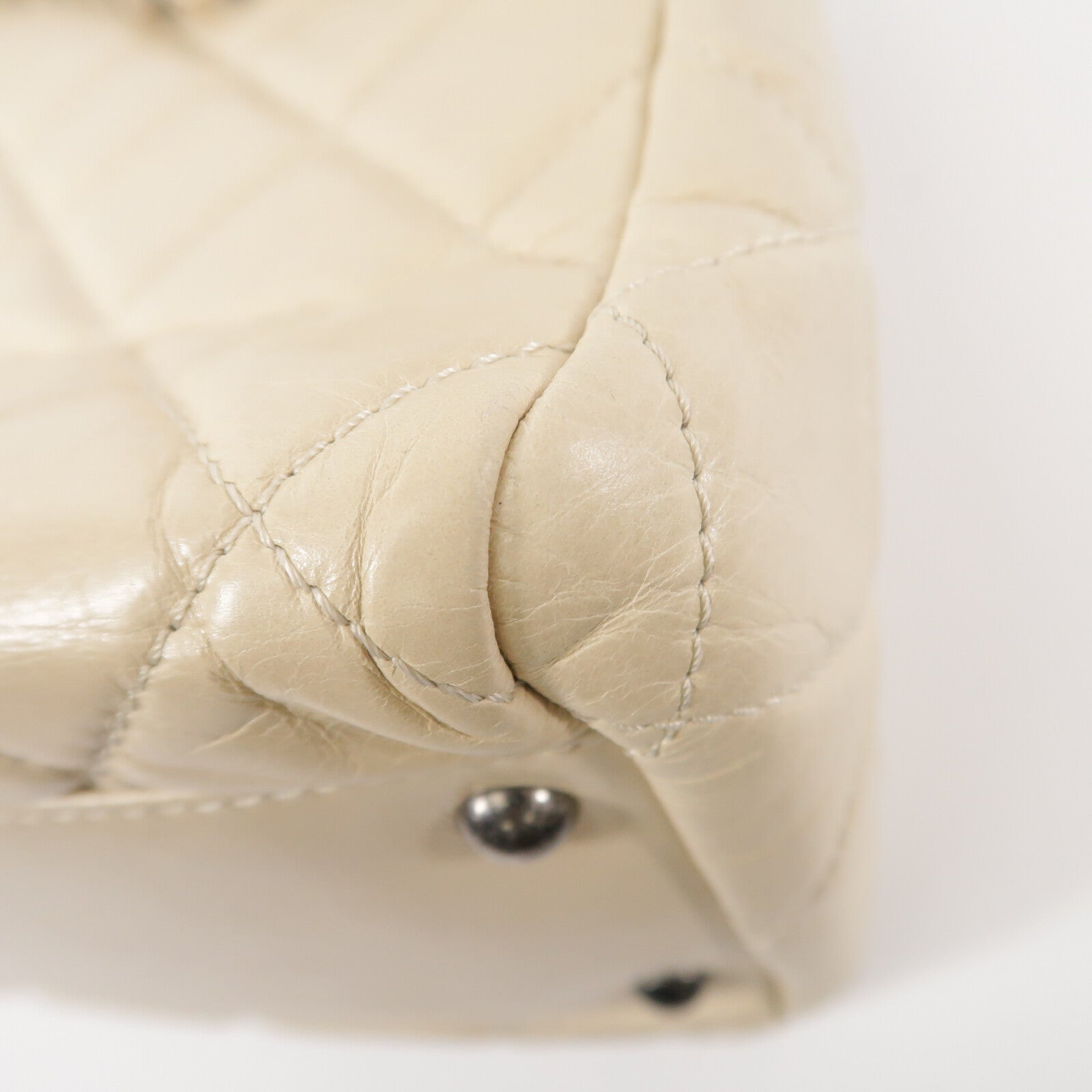 CHANEL 牛皮皮革Tote Bag鏈帶手挽袋