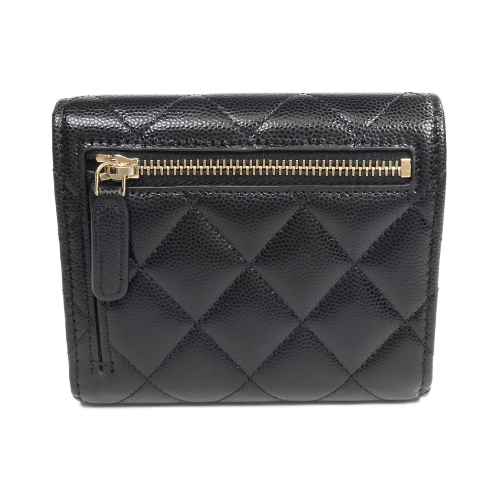 CHANEL 牛皮皮革Wallet金扣錢包