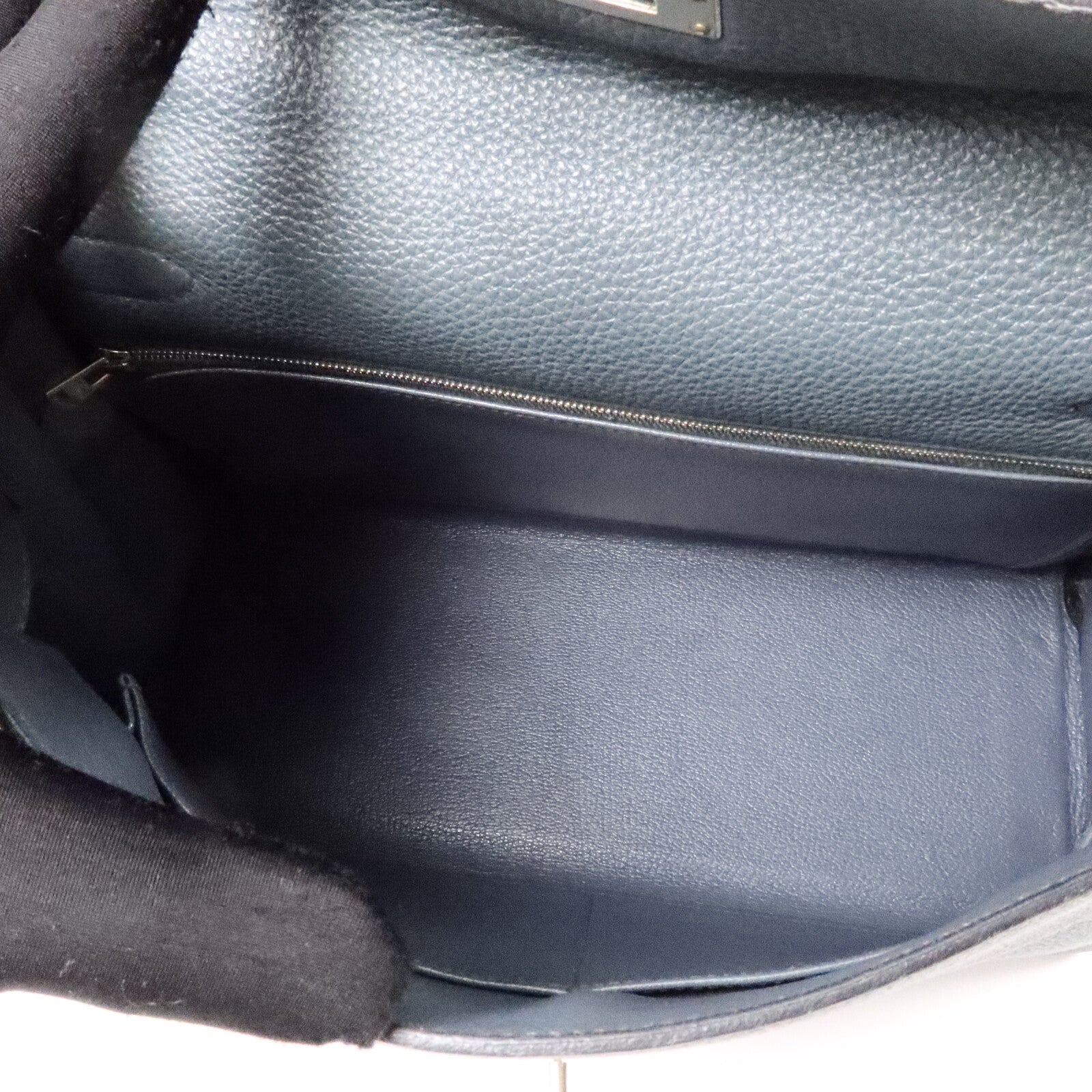 HERMES Togo皮革Kelly 32手挽肩背兩用袋Bleu Orage