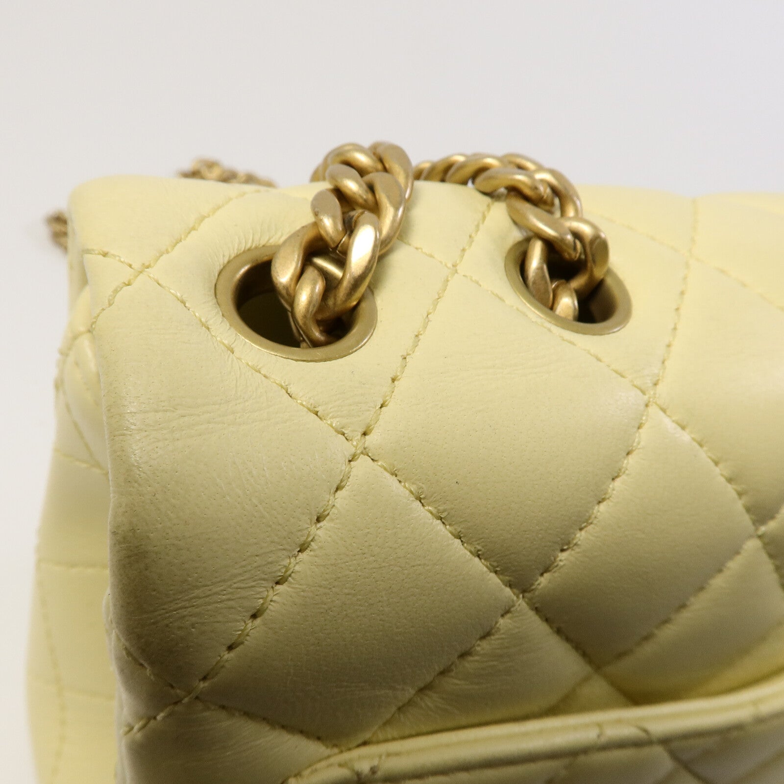 CHANEL 【激減優惠】羊皮皮革Mini Square Flap鏈帶手挽肩背兩用袋