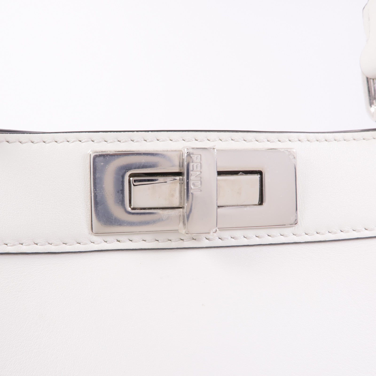 FENDI 牛皮皮革Peekaboo銀扣手挽肩背兩用袋