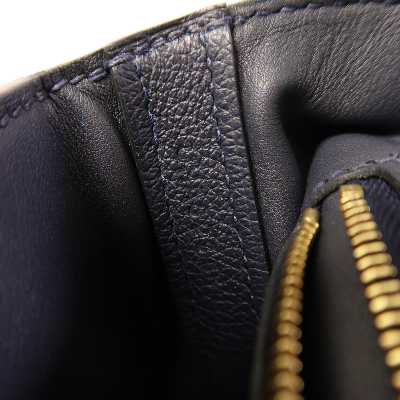 HERMES Evercolor/Swift皮革24/24 Mini金扣手挽肩背兩用袋Bleu Nuit