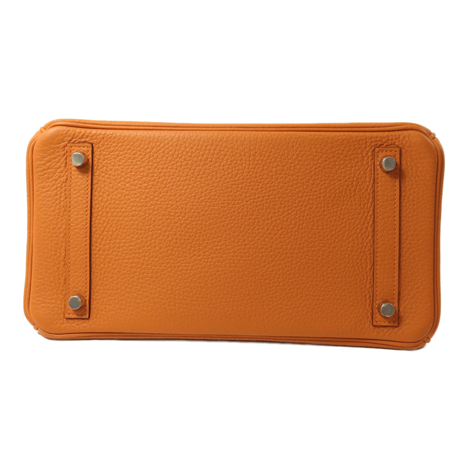HERMES Togo皮革Birkin 30銀扣手挽袋Orange
