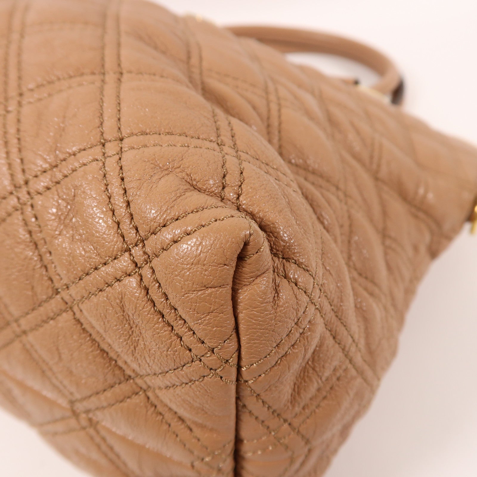 MARC JACOBS 牛皮皮革Shoulder Bag金扣手挽肩背兩用袋粉紅色