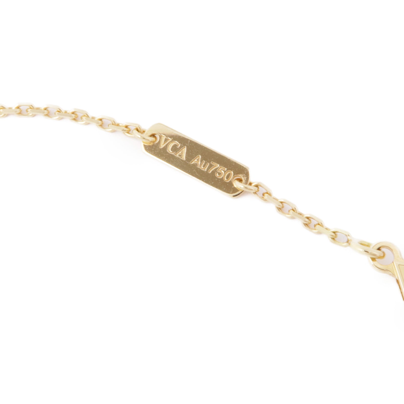 Van Cleef & Arpels 18K黃金Vintage Alhambra珍珠貝母項鍊