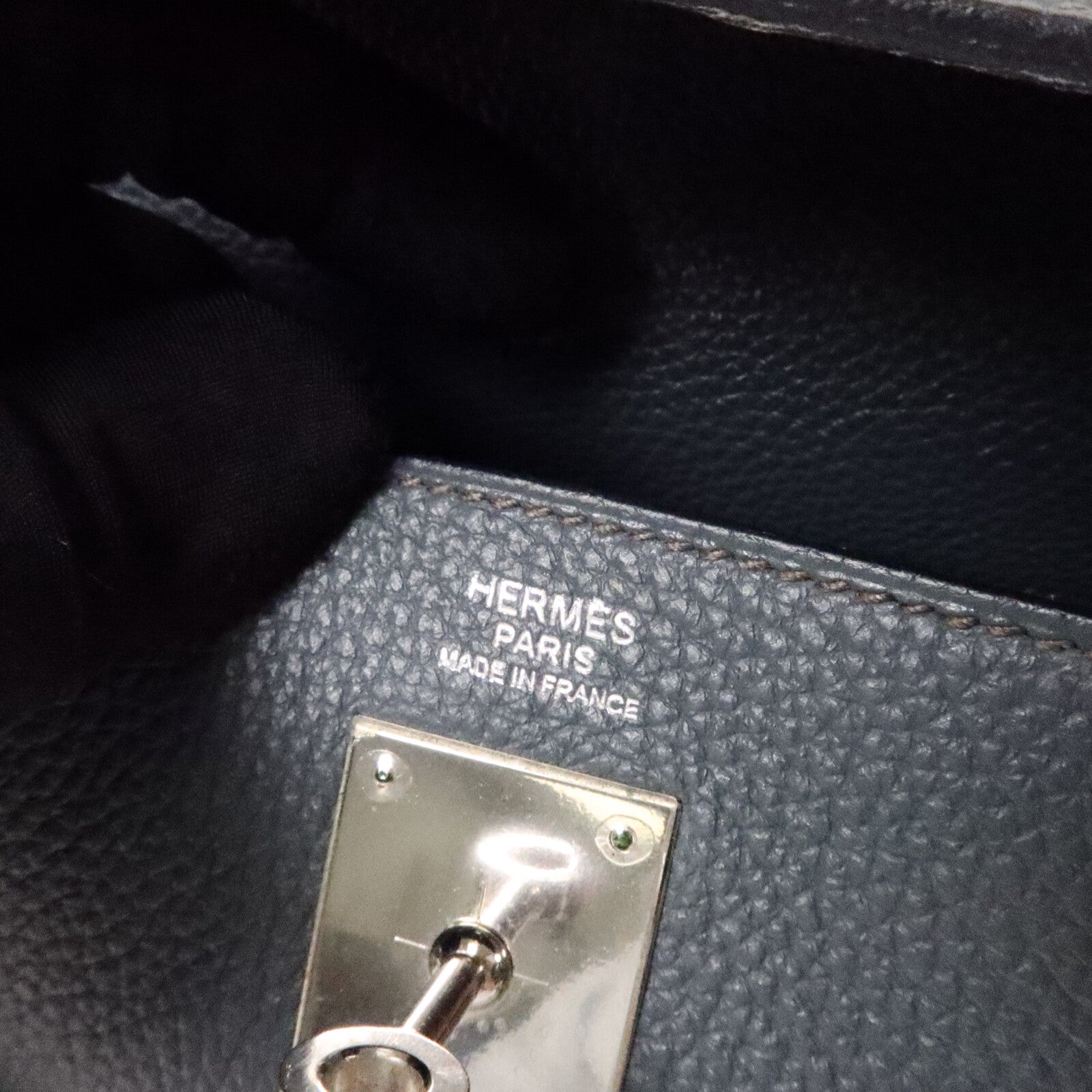 HERMES Togo皮革Kelly 32手挽肩背兩用袋Bleu Orage