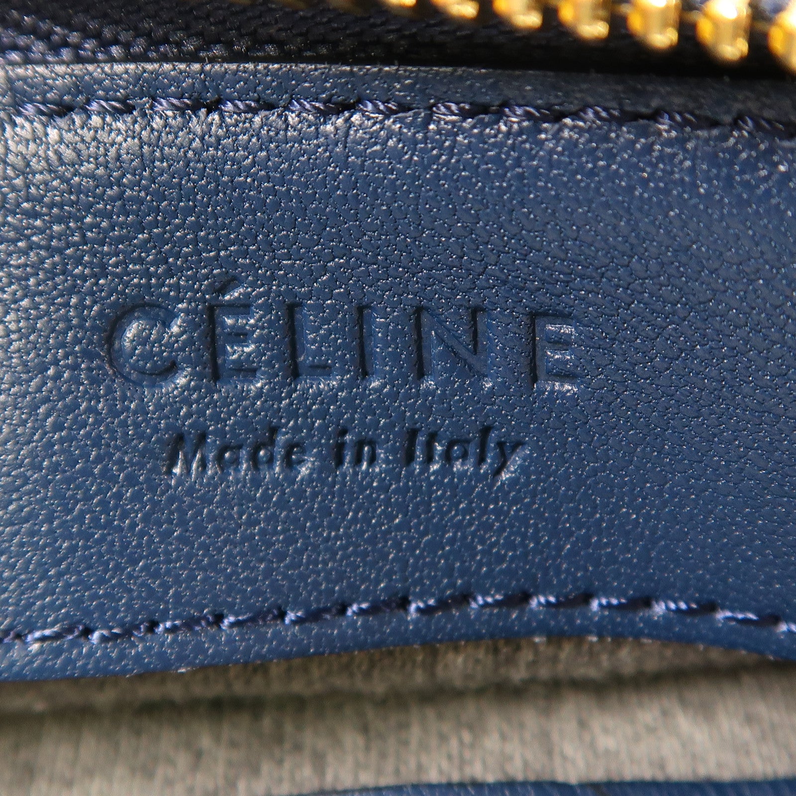 CELINE 羊皮皮革Trio金扣肩背袋