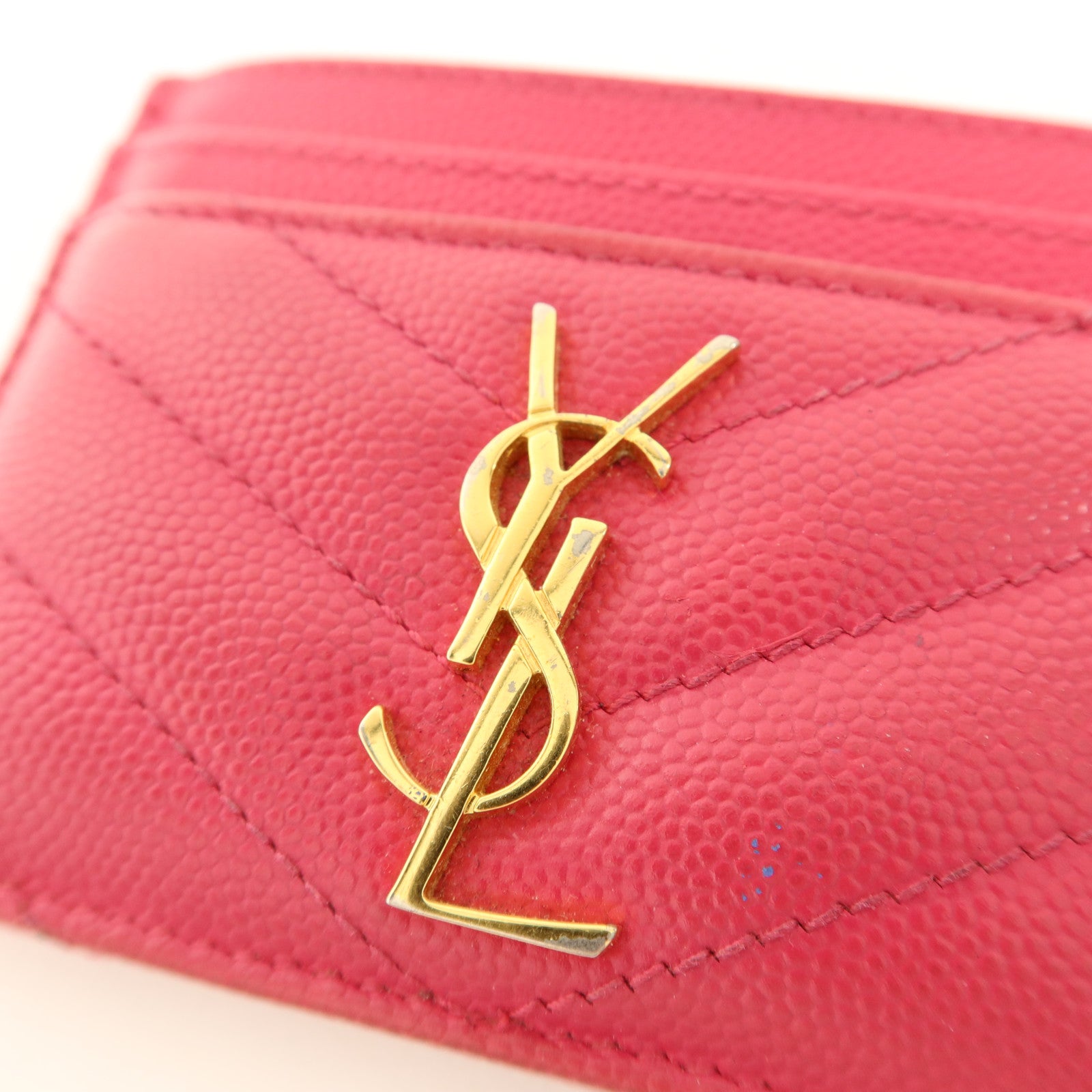 SAINT LAURENT 牛皮皮革Card Case金扣卡片套