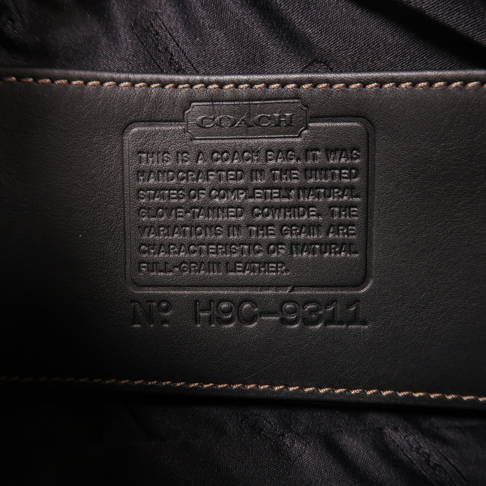 COACH 牛皮皮革Hand Bag金扣手挽袋