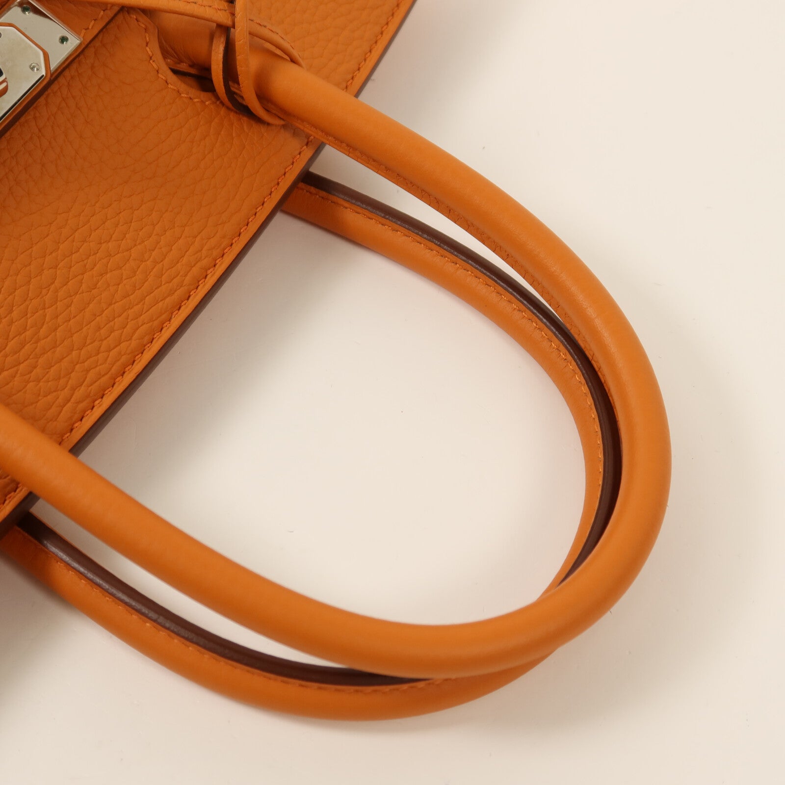 HERMES Togo皮革Birkin 30銀扣手挽袋Orange