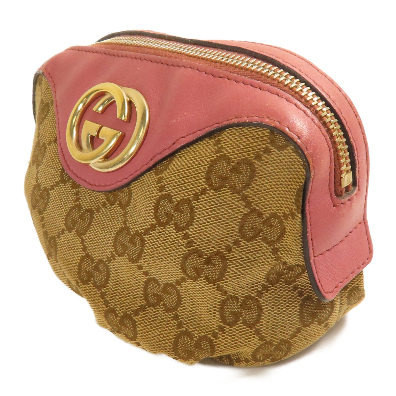 GUCCI 帆布Pouch金扣手拿包