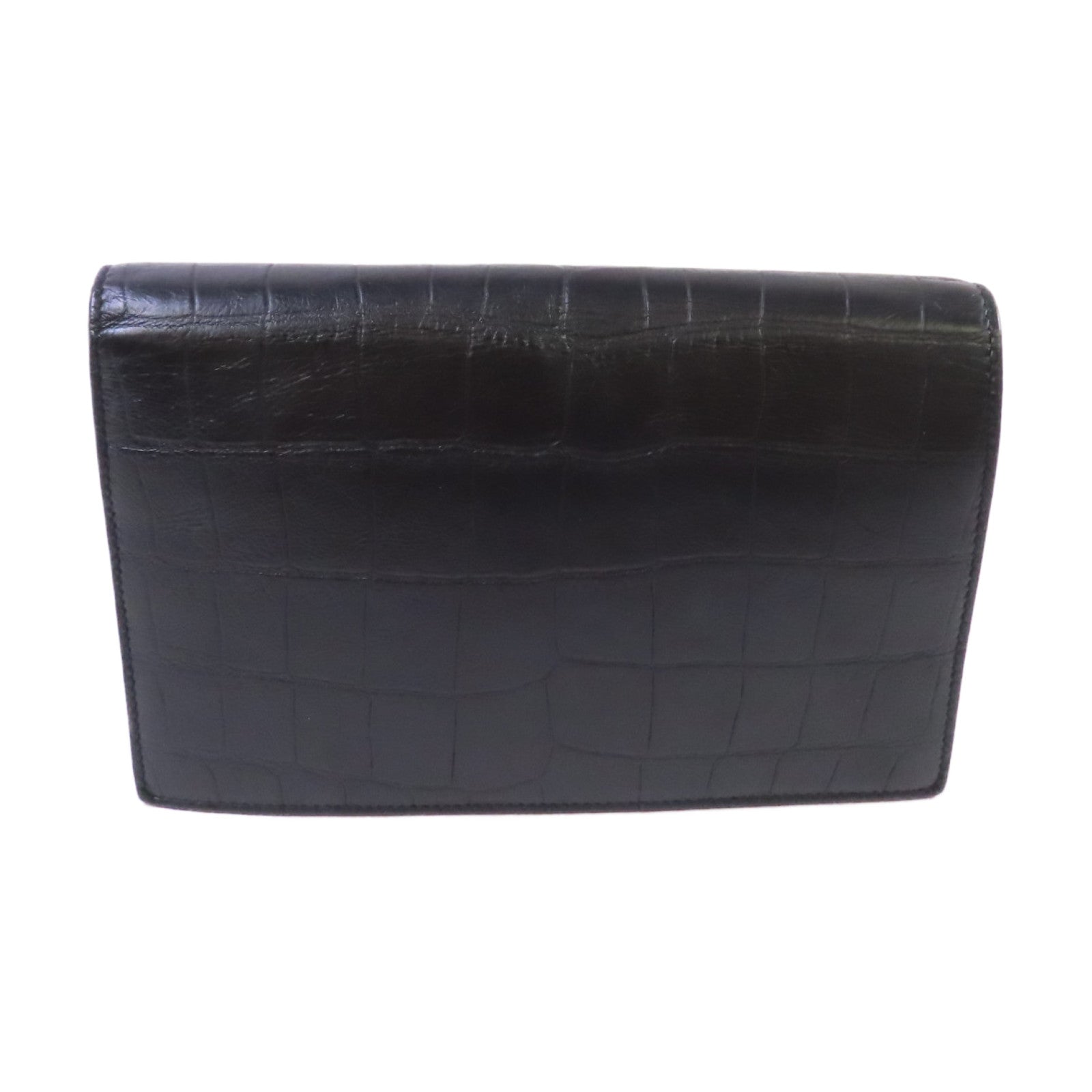 YVES SAINT LAURENT 牛皮皮革WOC Shoulder Bag鏈帶肩背袋黑色