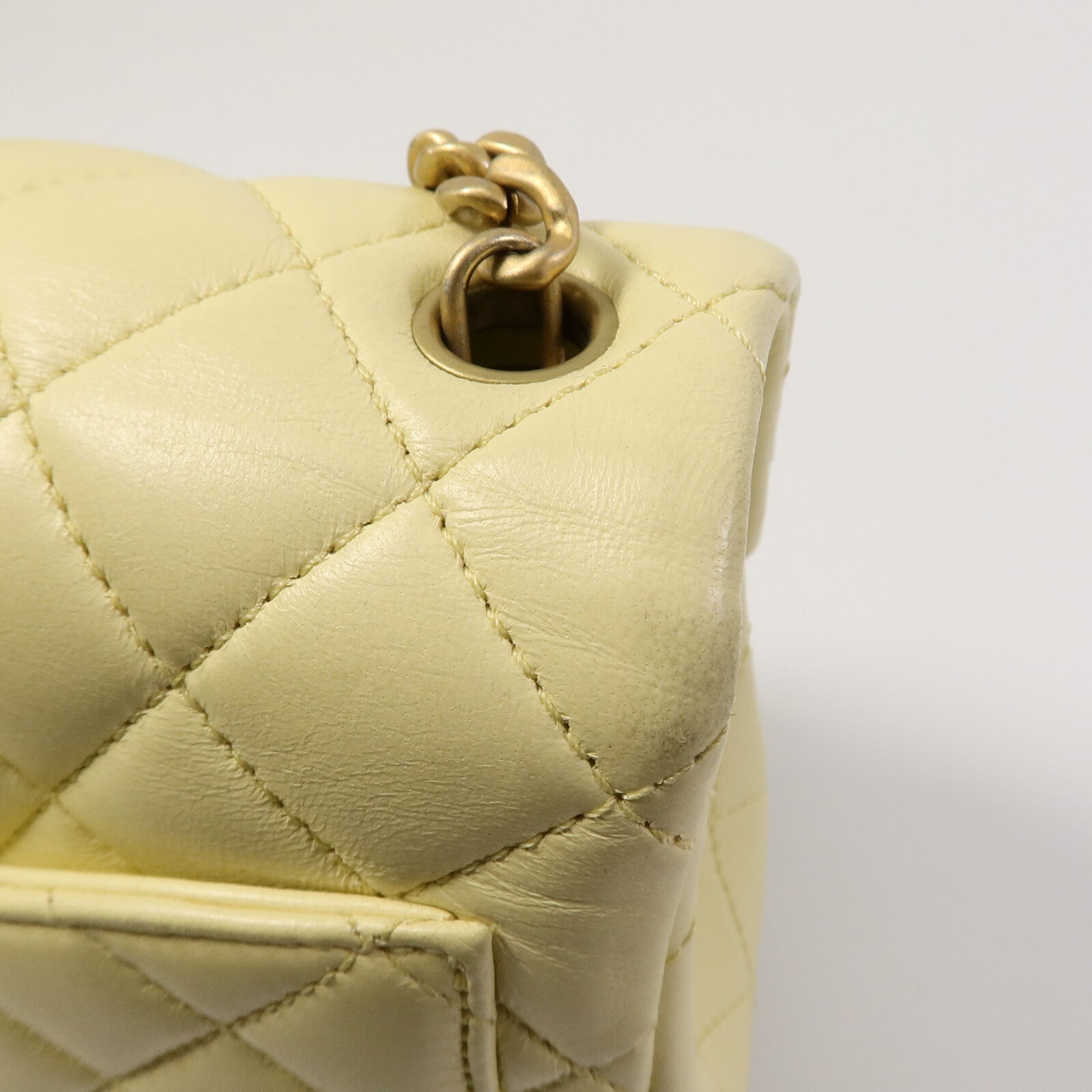 CHANEL 【激減優惠】羊皮皮革Mini Square Flap鏈帶手挽肩背兩用袋