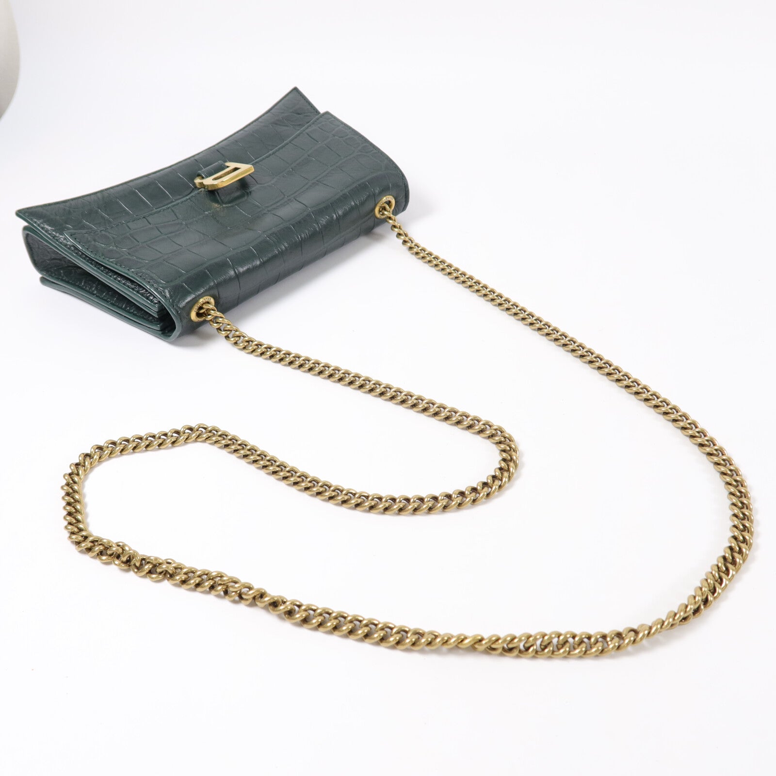 BALENCIAGA 牛皮皮革Crush鏈帶肩背袋