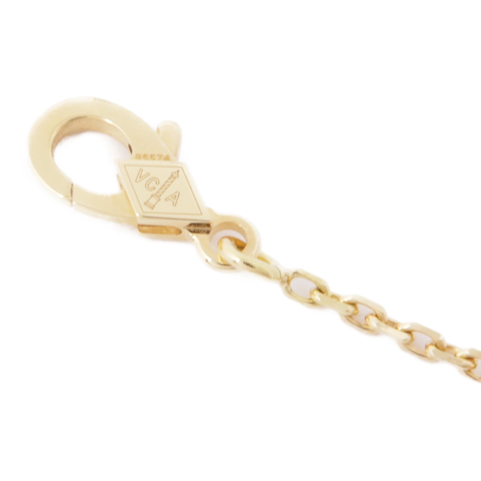 Van Cleef & Arpels 18K黃金Vintage Alhambra珍珠貝母項鍊