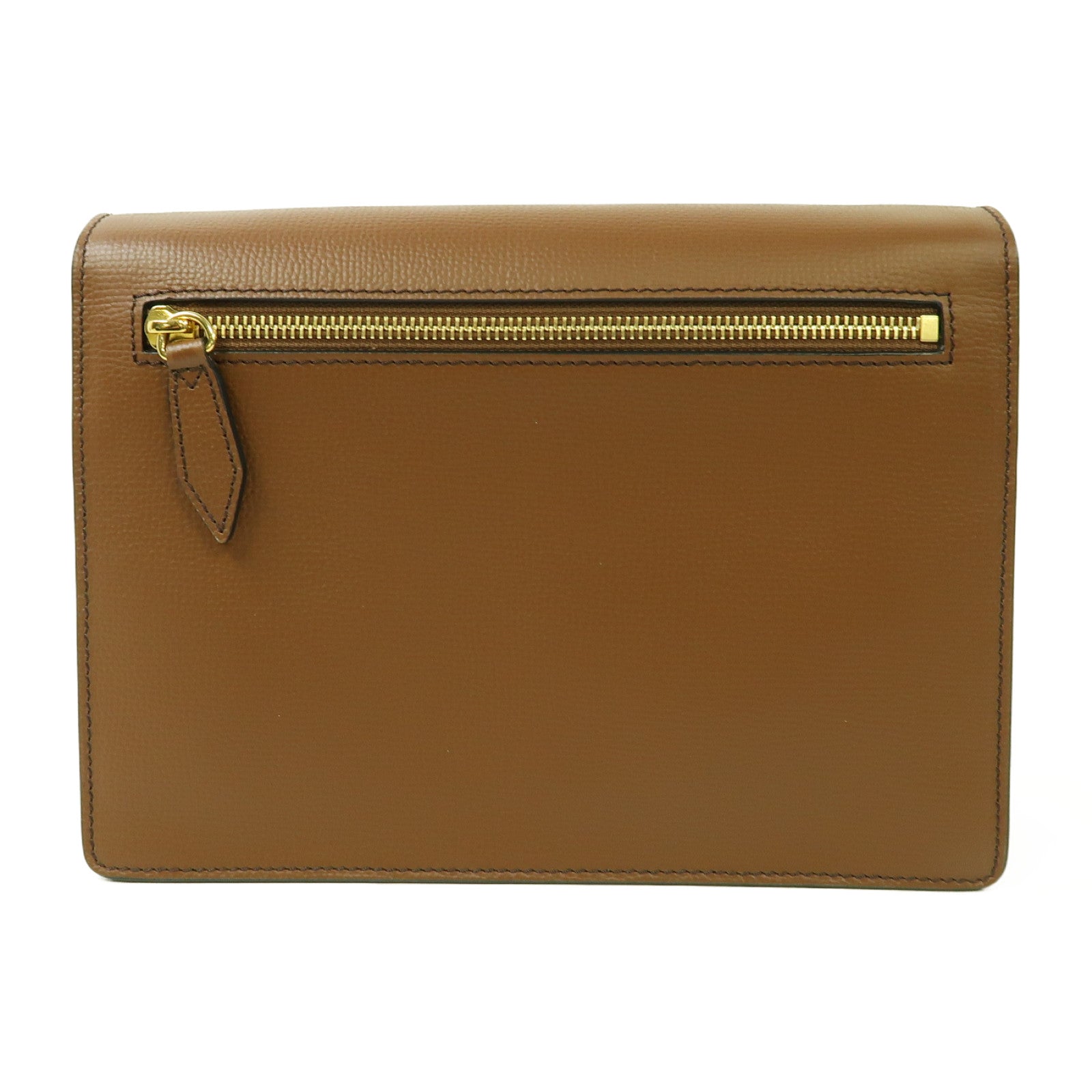 BURBERRY 牛皮皮革Shoulder Bag金扣肩背袋啡色