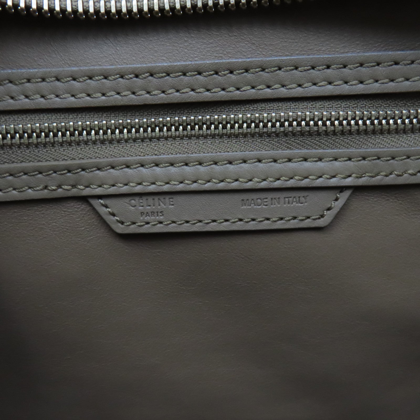 CELINE 【激減優惠】牛皮皮革Nano Luggage Bag金扣手挽袋駝色