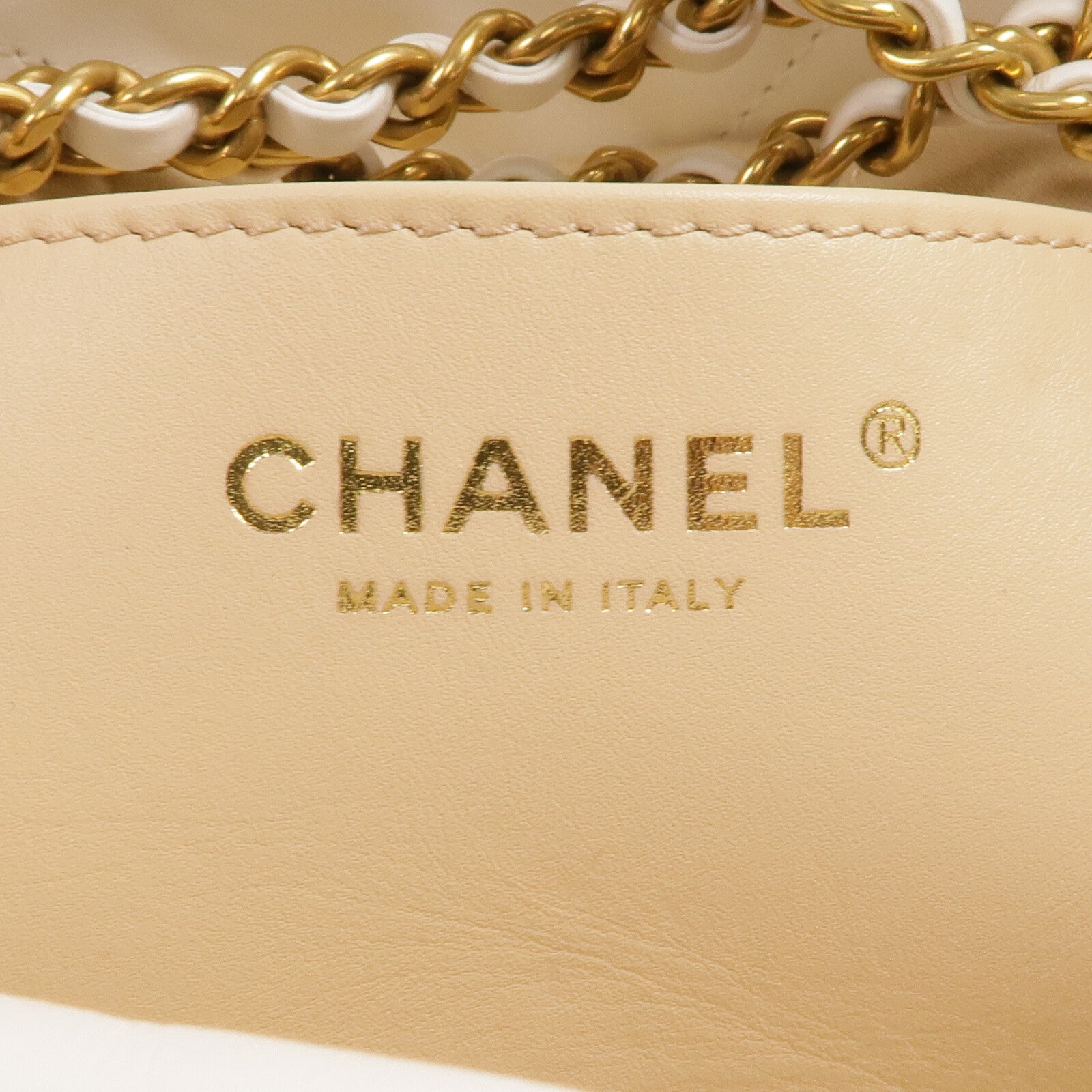 CHANEL 牛皮皮革Mini 22金扣手挽肩背兩用袋