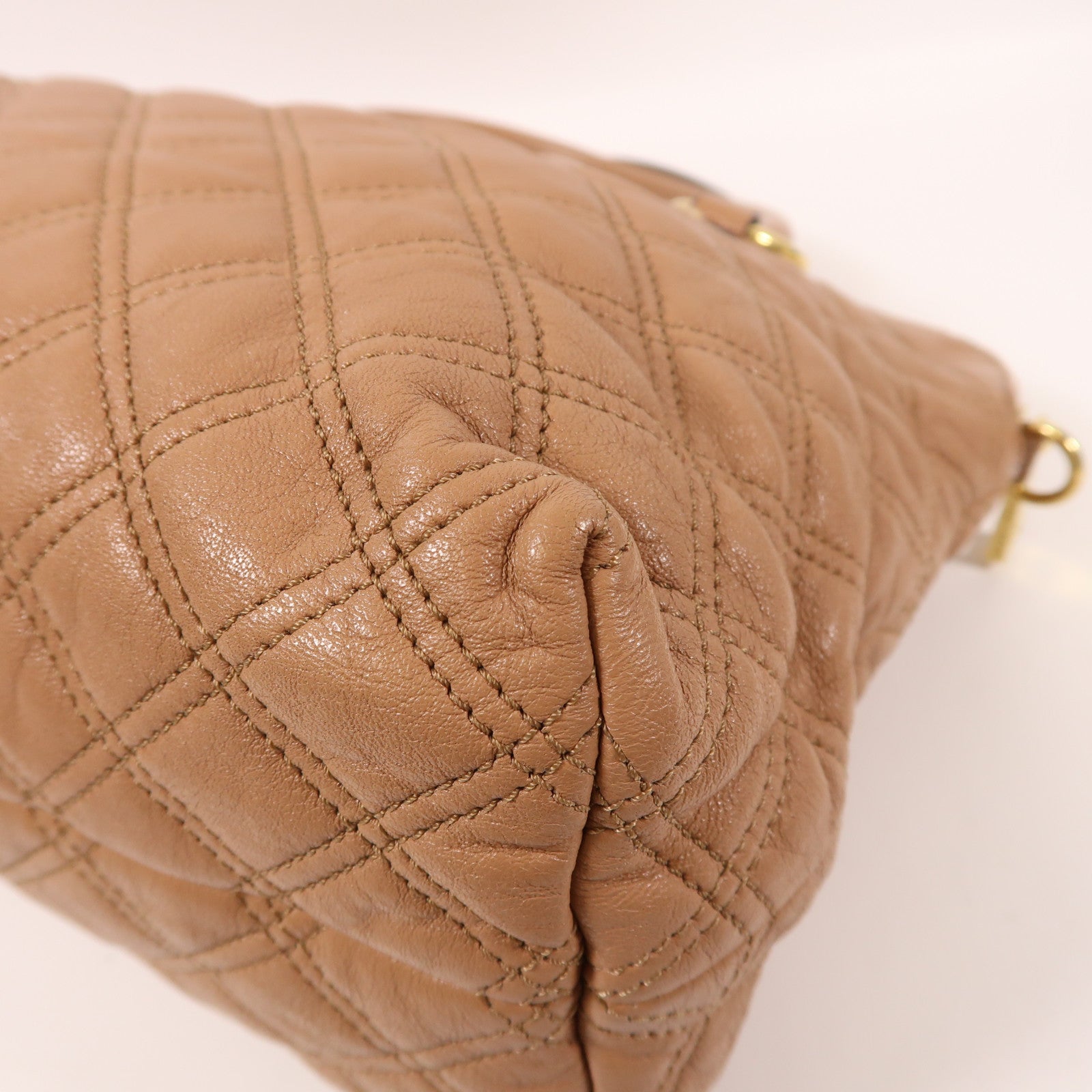 MARC JACOBS 牛皮皮革Shoulder Bag金扣手挽肩背兩用袋粉紅色