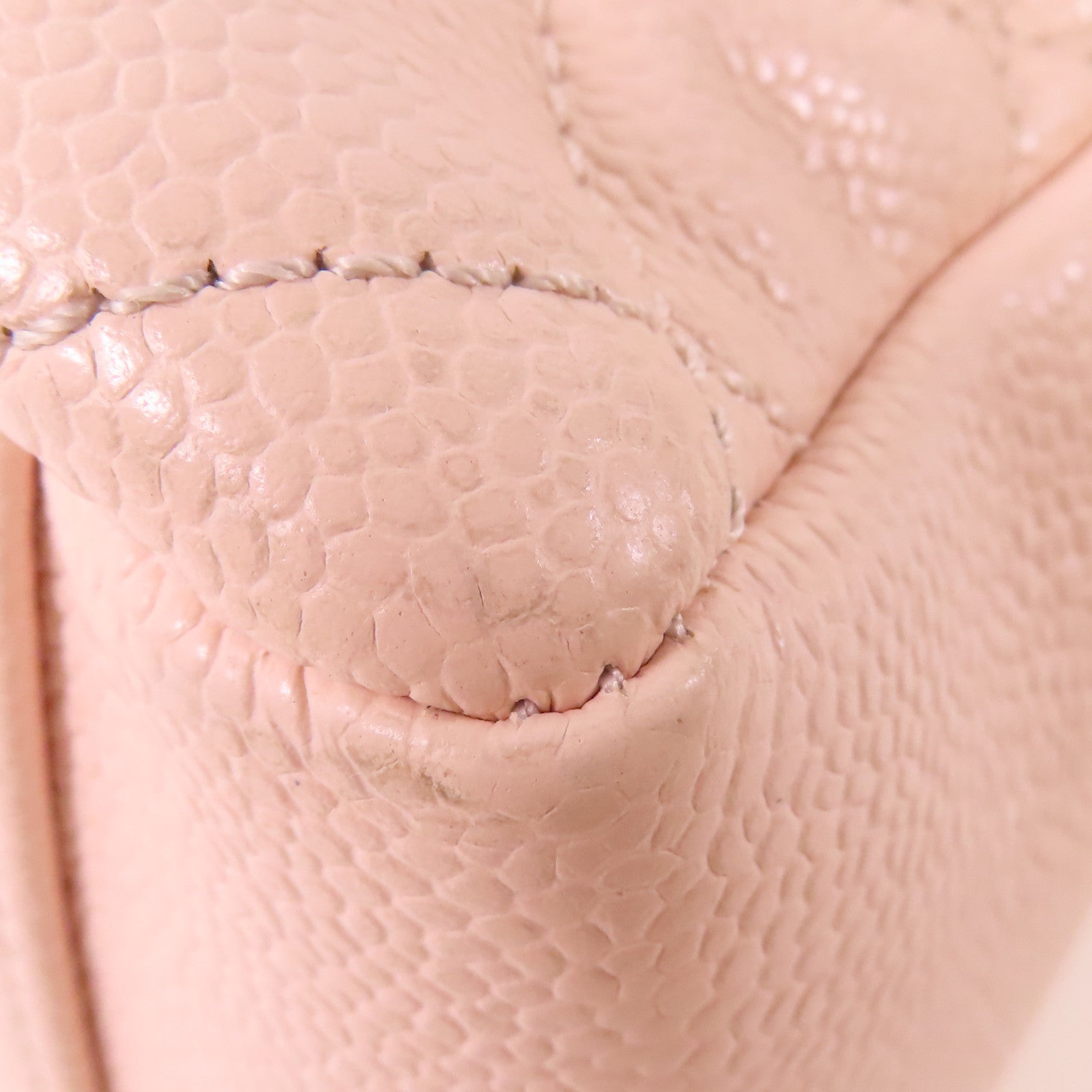 CHANEL 【激減優惠】牛皮皮革GST Grand Shopping Tote Bag銀扣肩背袋