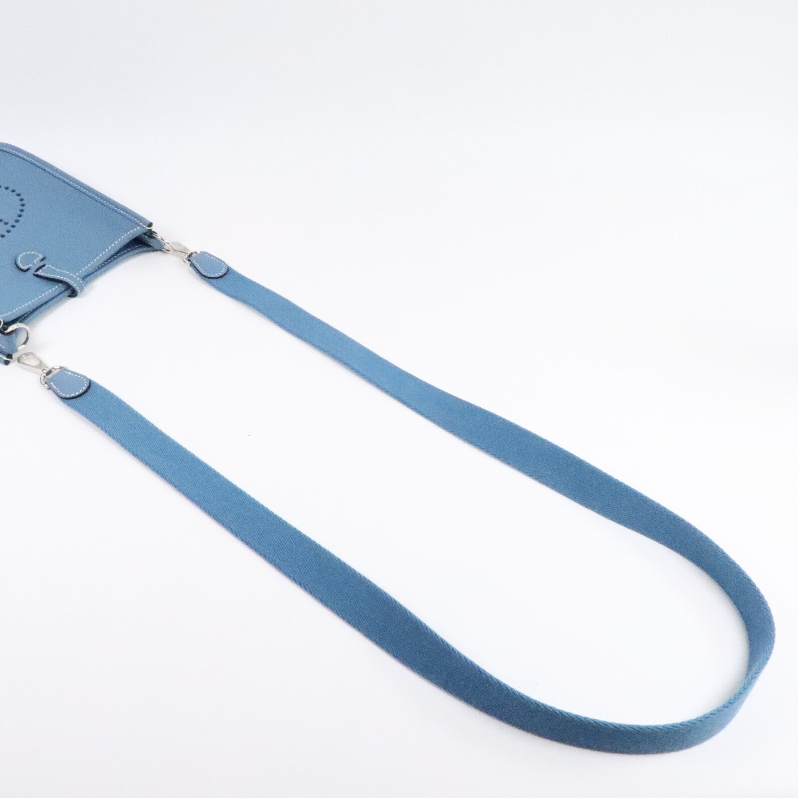 HERMES Clemence皮革Evelyne TPM肩背袋New Blue Jean