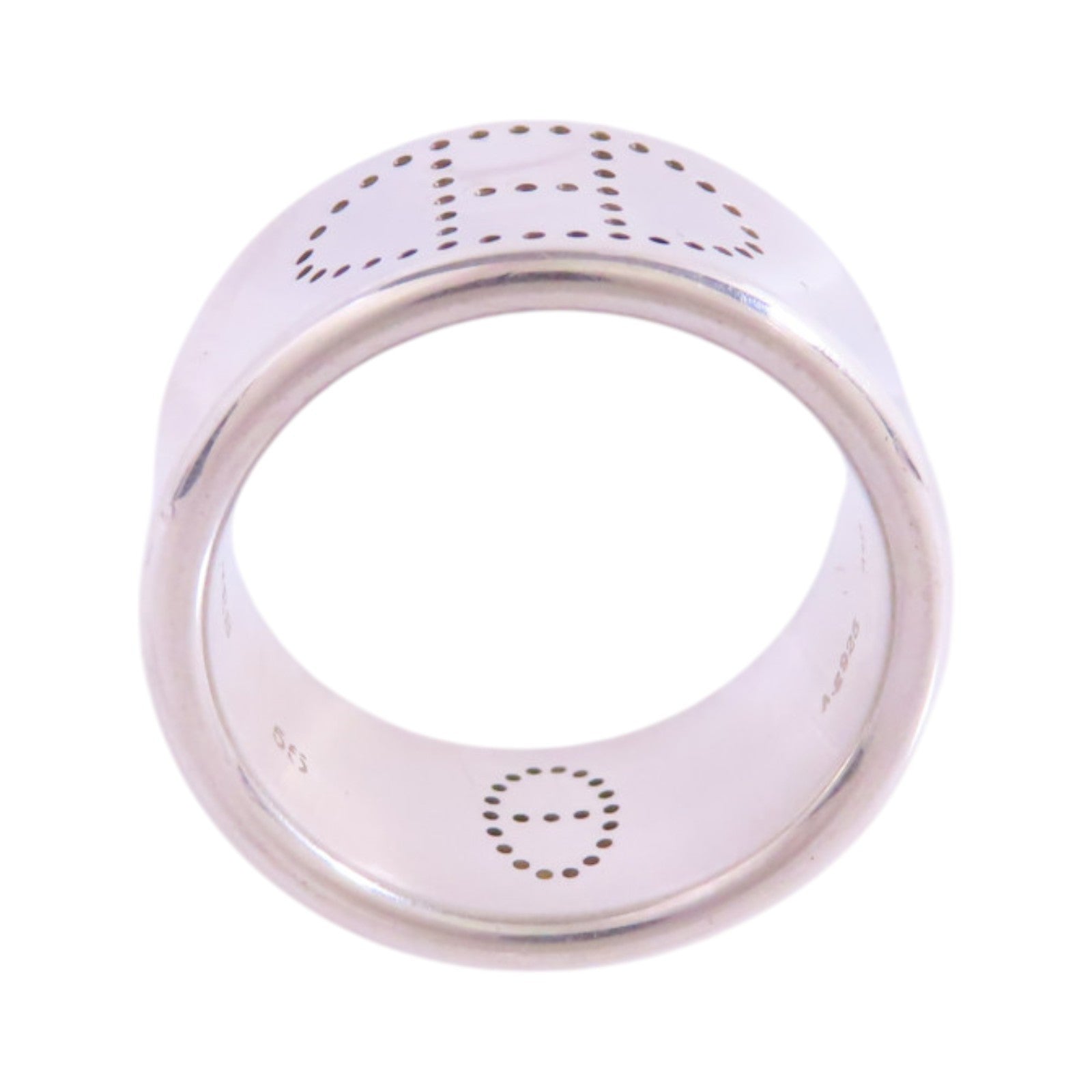 HERMES 925純銀Eclipse Ruban Ring戒指US#7