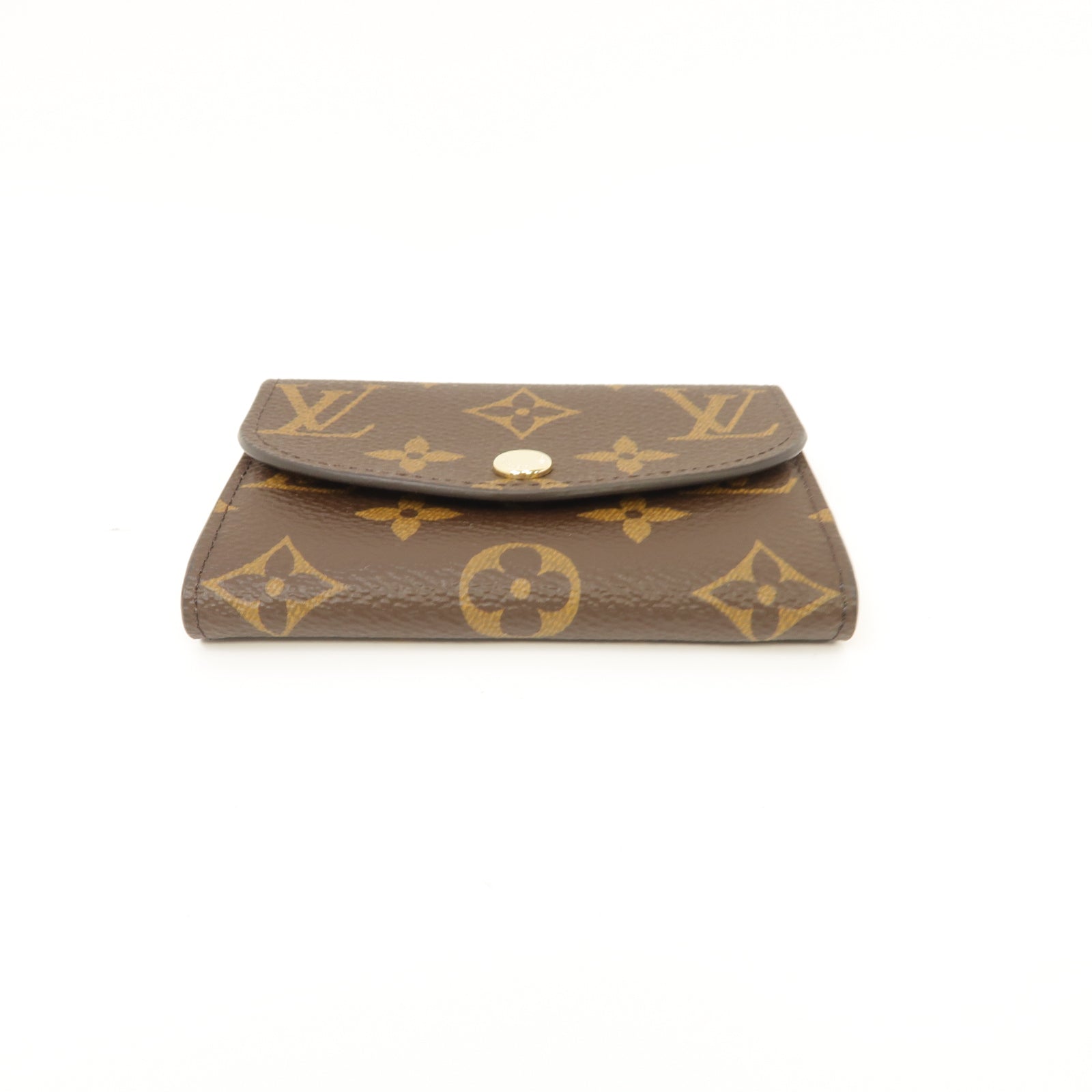 LOUIS VUITTON Monogram Card Case金扣卡片套棕色/粉紅色