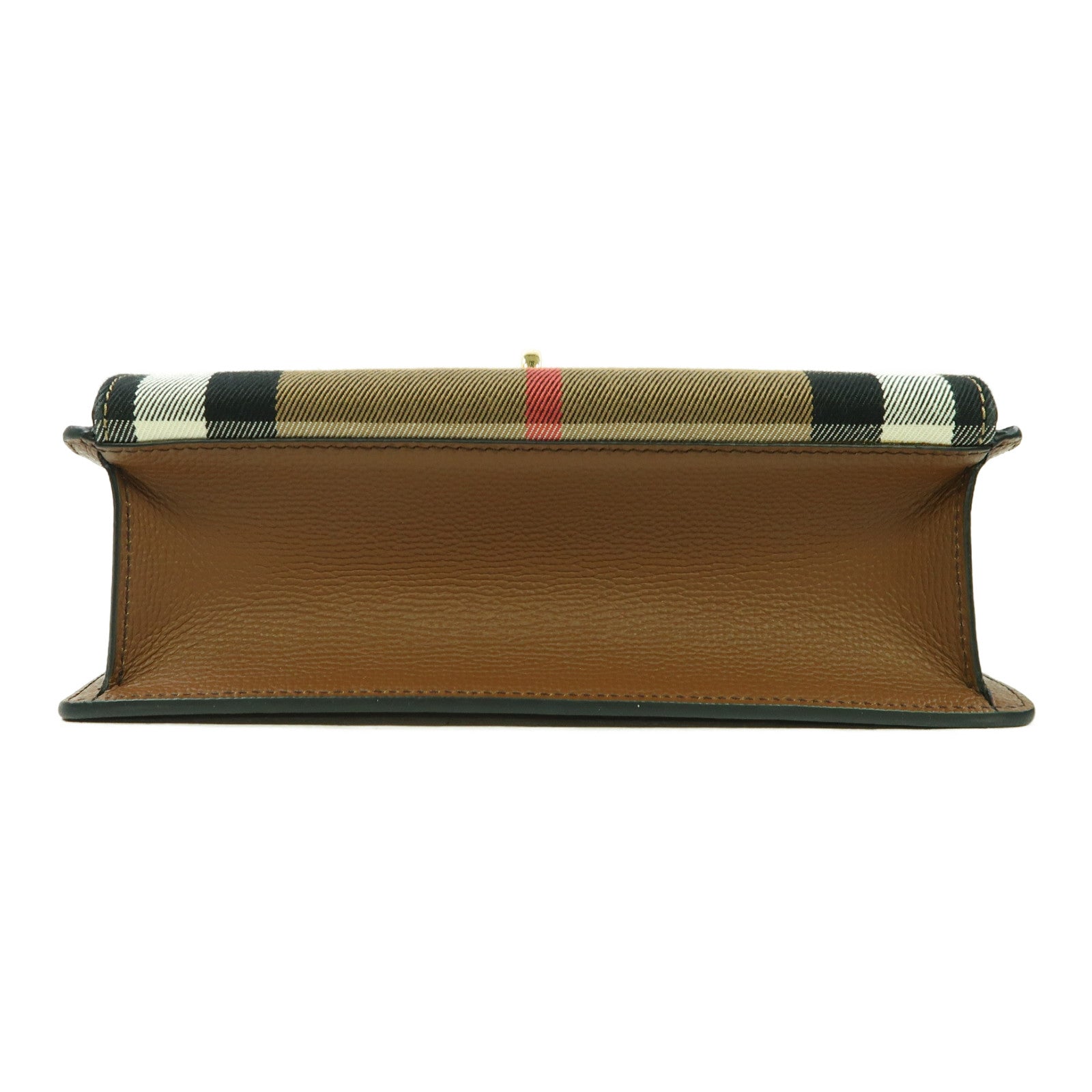BURBERRY 牛皮皮革Shoulder Bag金扣肩背袋啡色