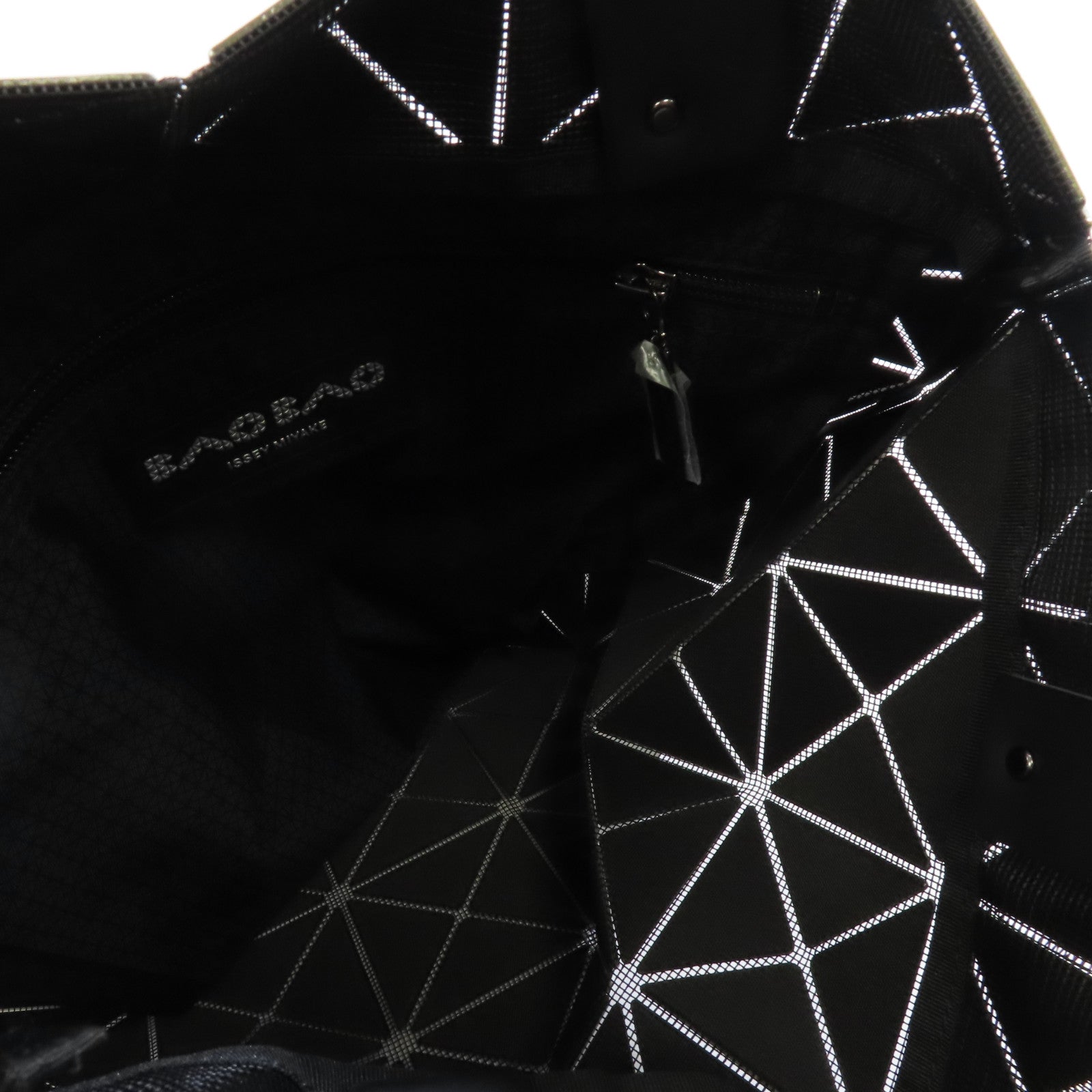 BAO BAO ISSEYMIYAKE PVC Bao Bao Tote Bag銀扣手挽袋深綠色