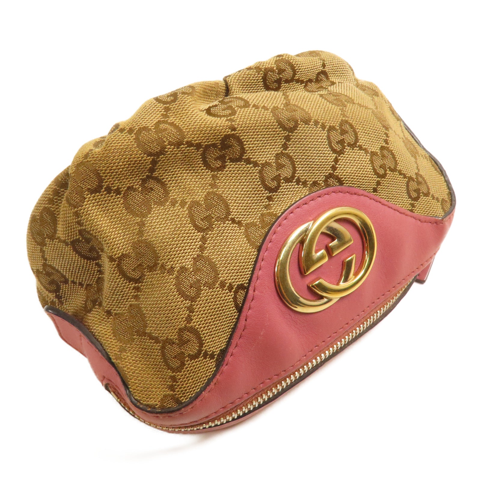 GUCCI 帆布Pouch金扣手拿包