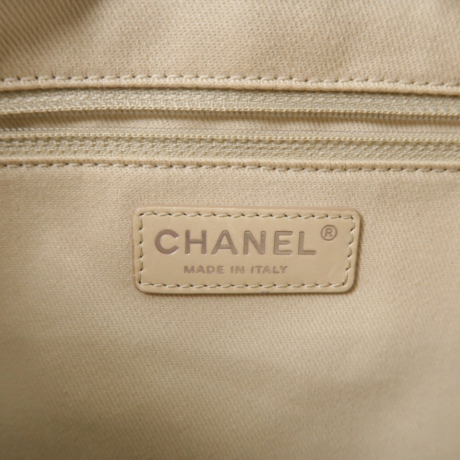 CHANEL 牛皮皮革Tote Bag鏈帶手挽袋