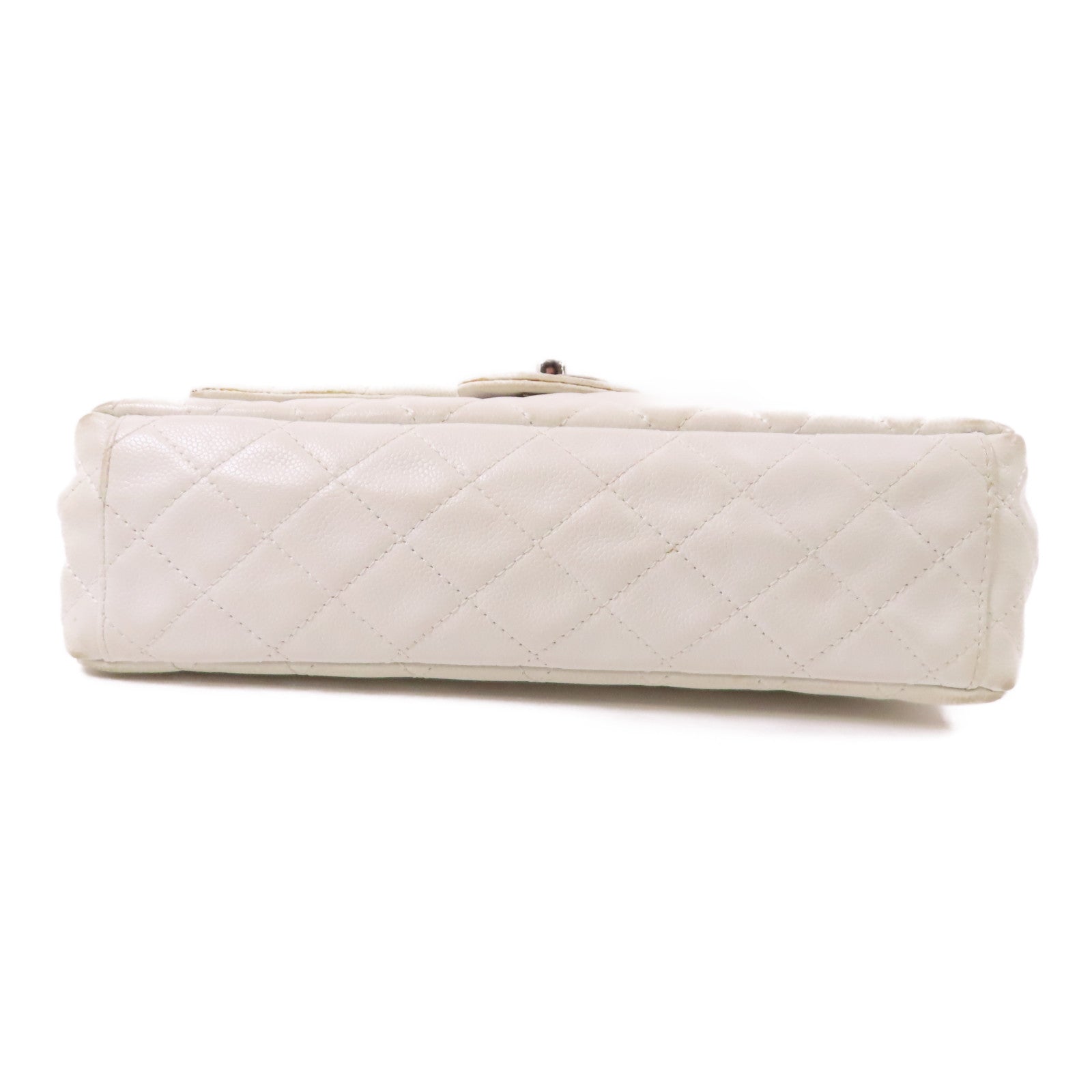 CHANEL 牛皮皮革Chain Shoulder銀扣鏈帶肩背袋