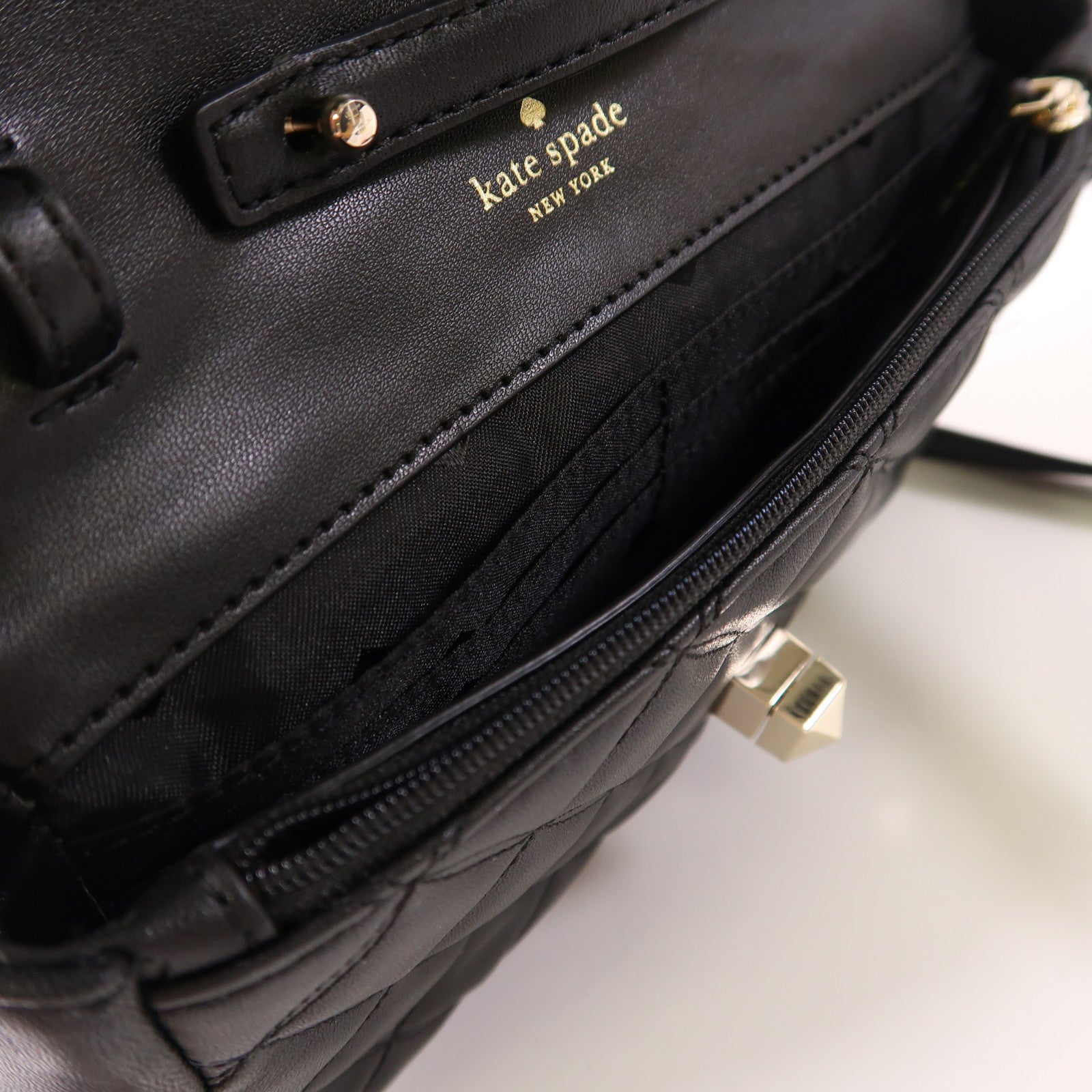 Kate Spade 皮革Flap Turnlock Shoulder Bag金扣鏈帶肩背袋