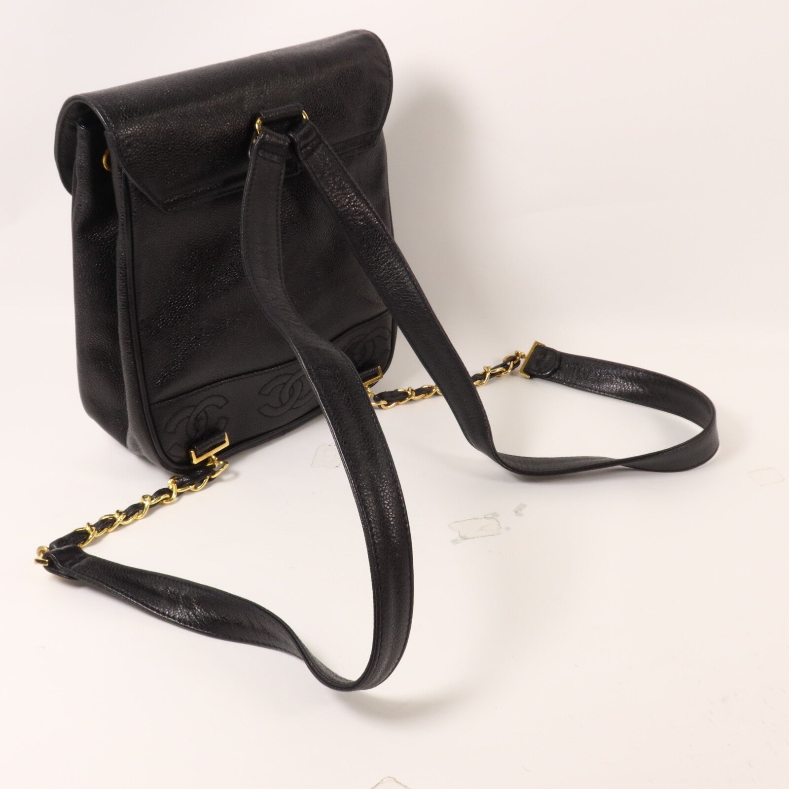 CHANEL 牛皮皮革Vintage Rucksack鏈帶背包