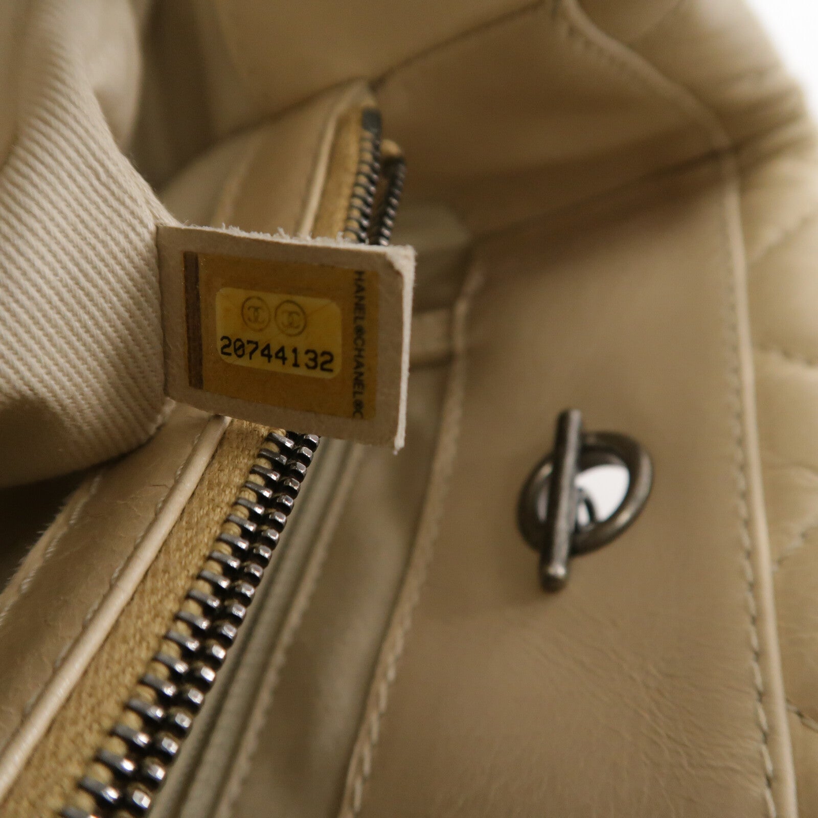 CHANEL 牛皮皮革Tote Bag鏈帶手挽袋