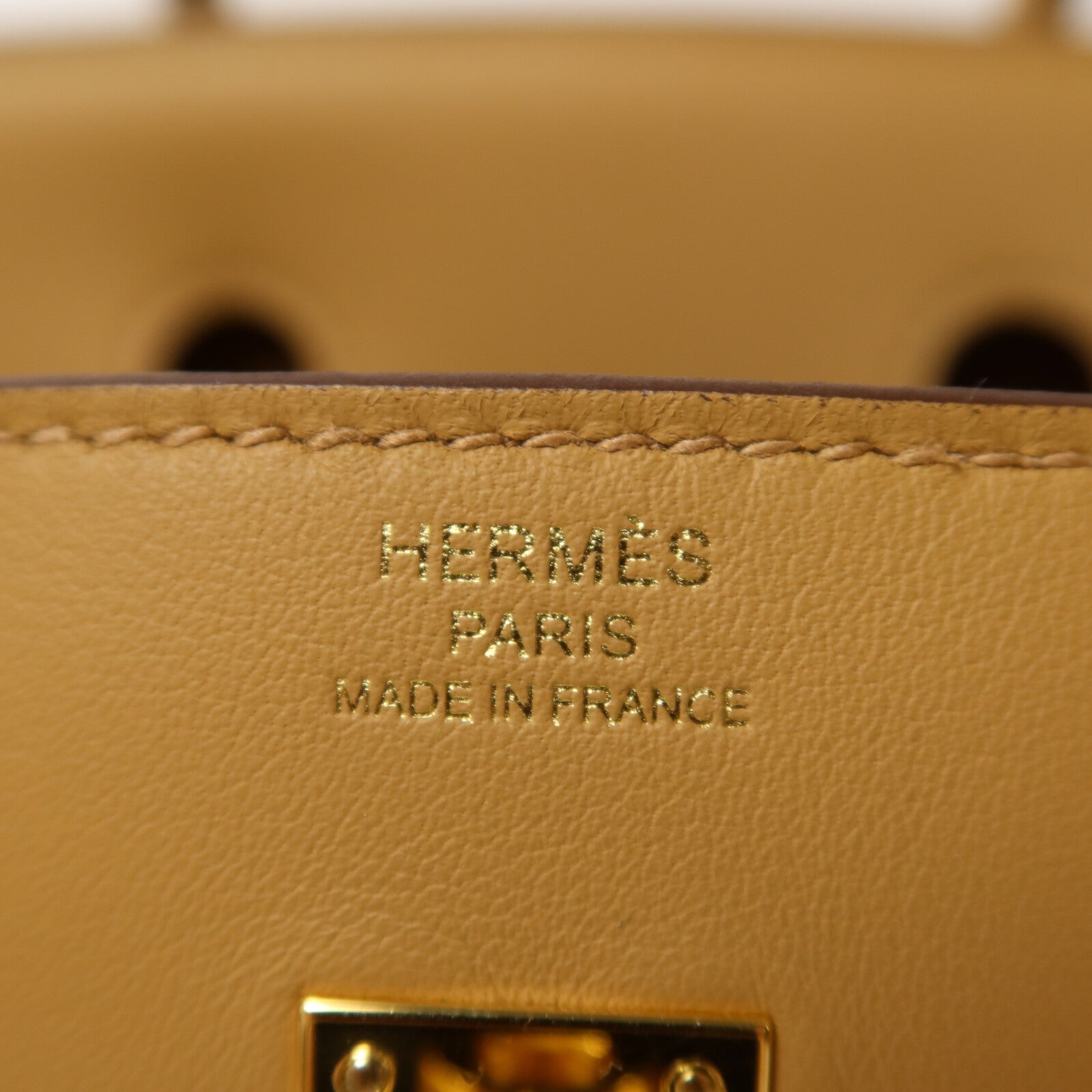 HERMES Swift皮革Birkin 25手挽袋Biscuit