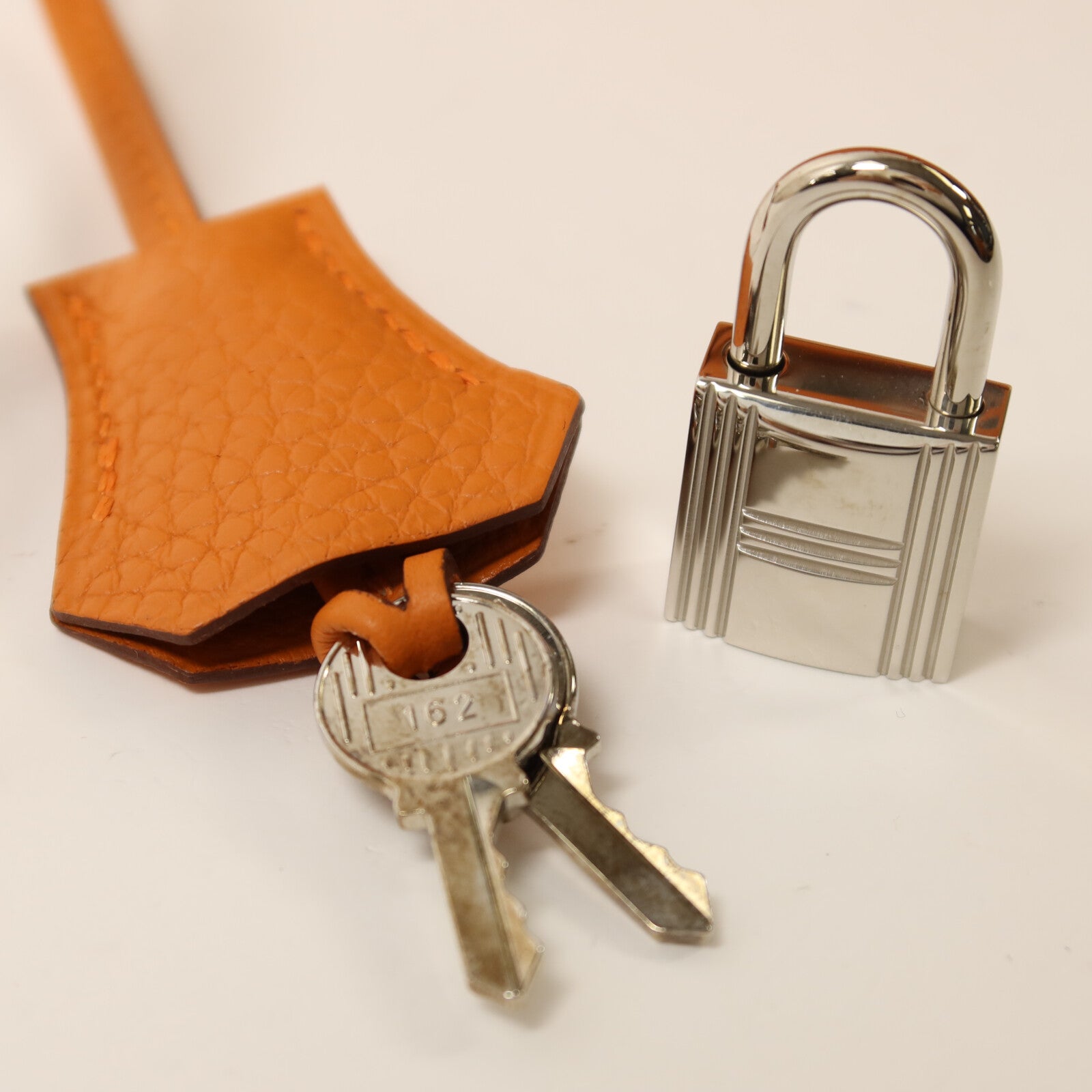HERMES Togo皮革Birkin 30銀扣手挽袋Orange