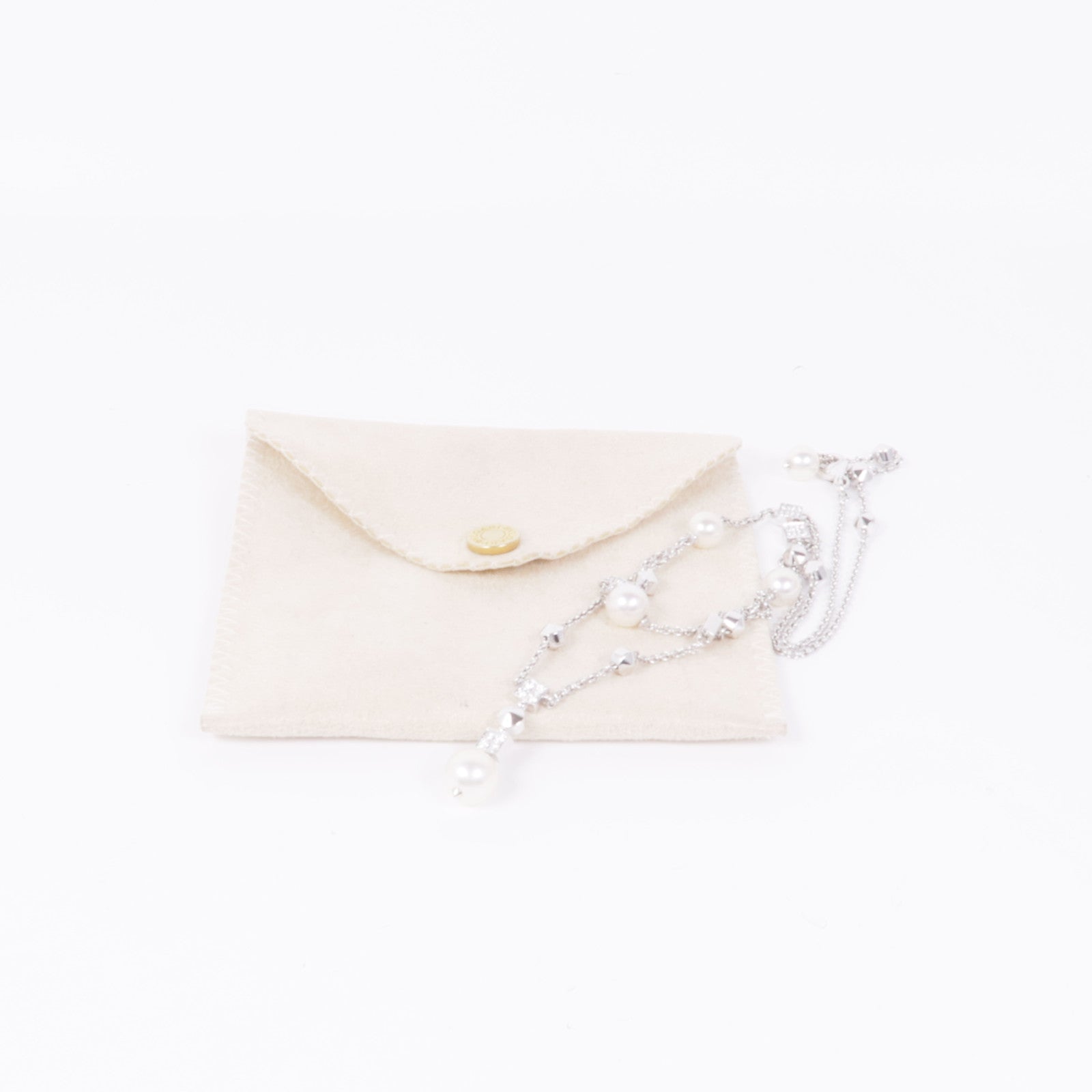 BVLGARI 18K白金Lucea Diamond Pearl Necklace珍珠/鑽石項鍊