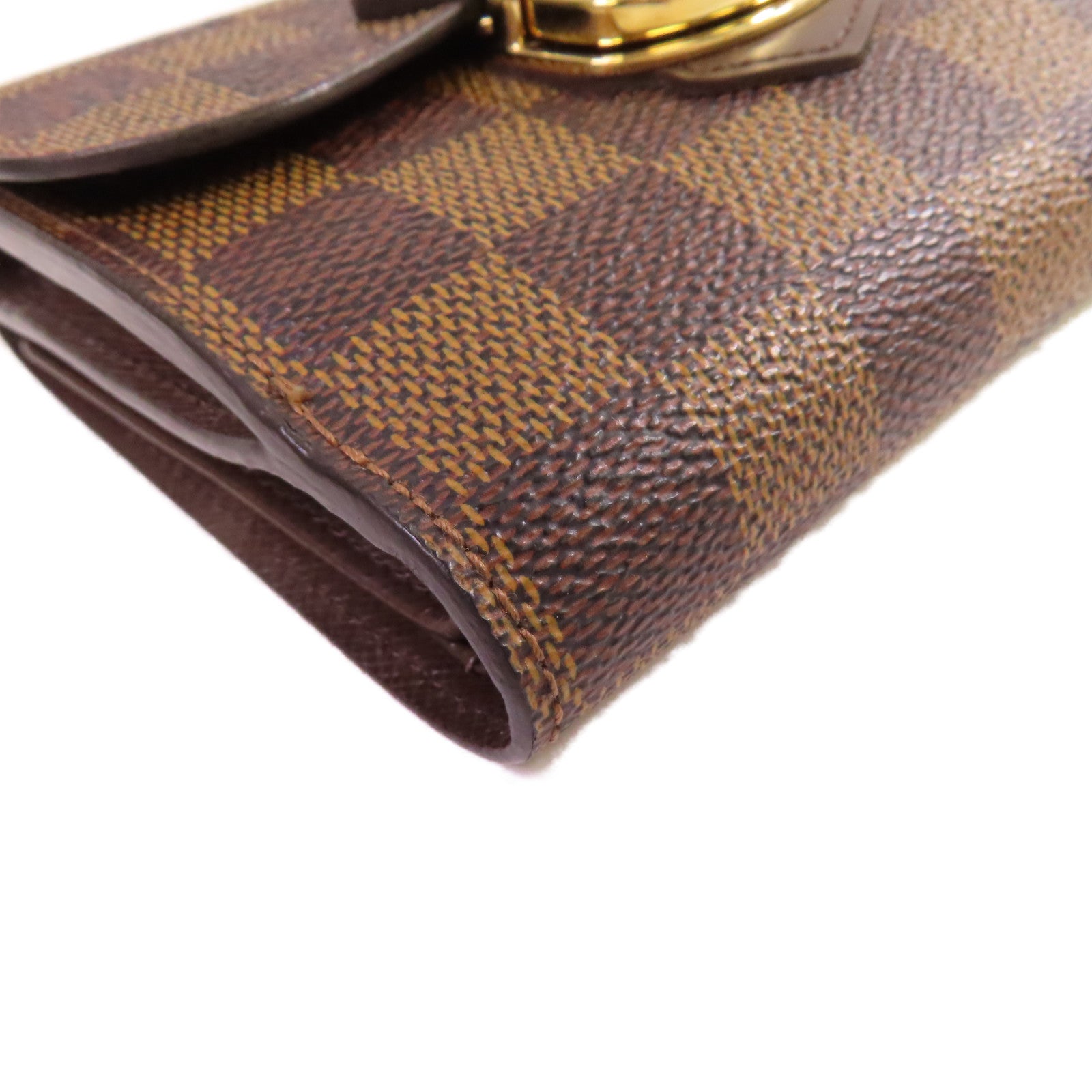 LOUIS VUITTON Damier Ebene Joey Short Wallet金扣短錢包啡色