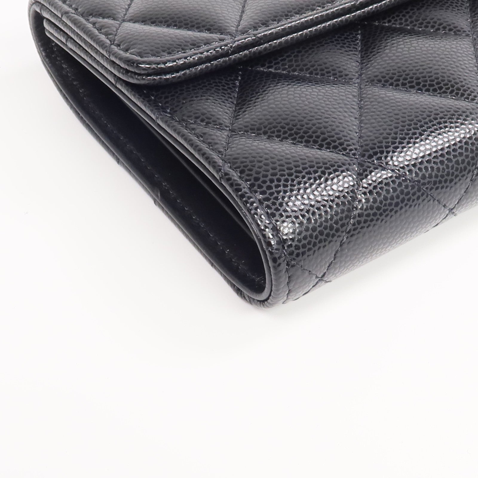 CHANEL 牛皮皮革Wallet金扣錢包