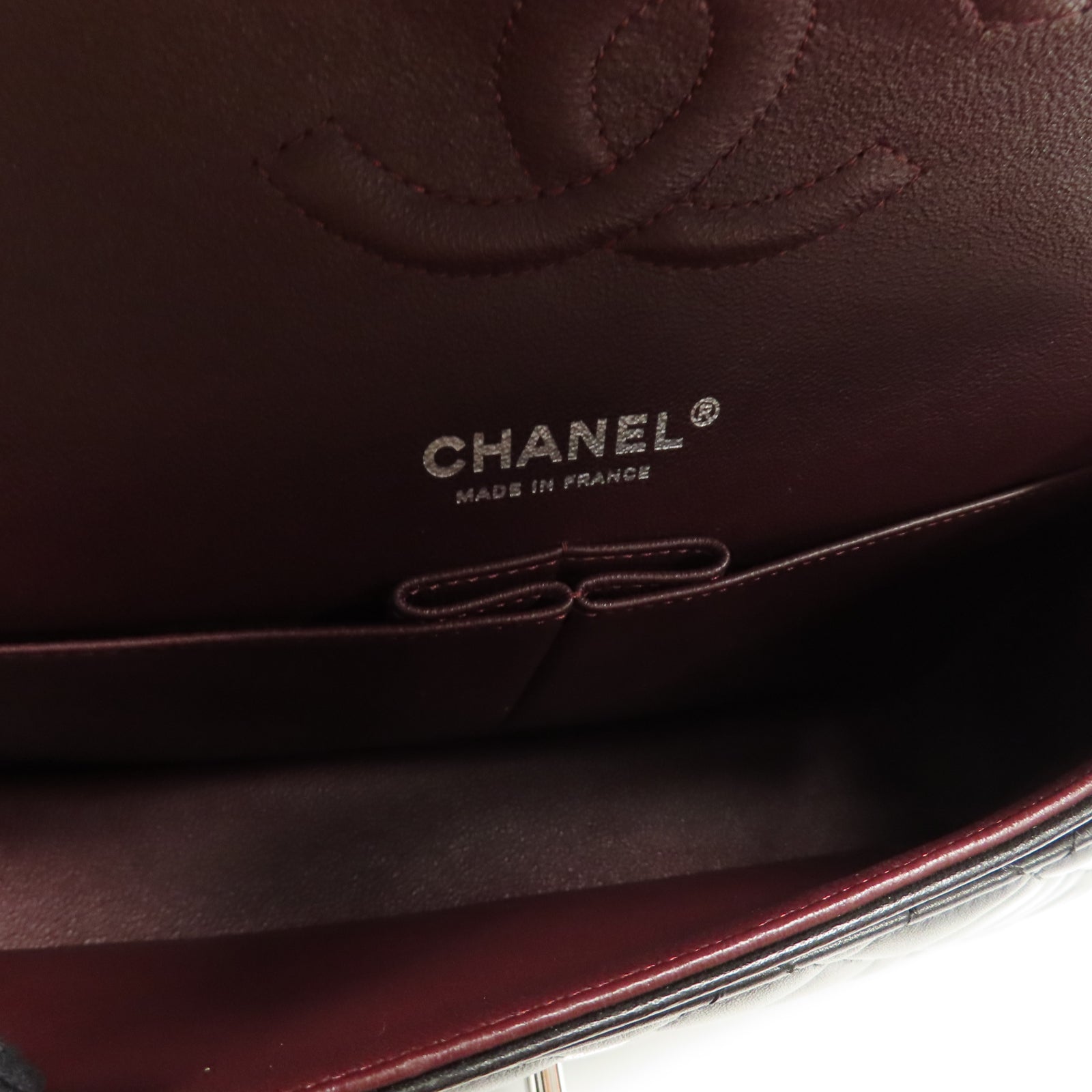 CHANEL 【激減優惠】菱格羊皮皮革Medium Classic Flap銀扣鏈帶肩背袋黑色