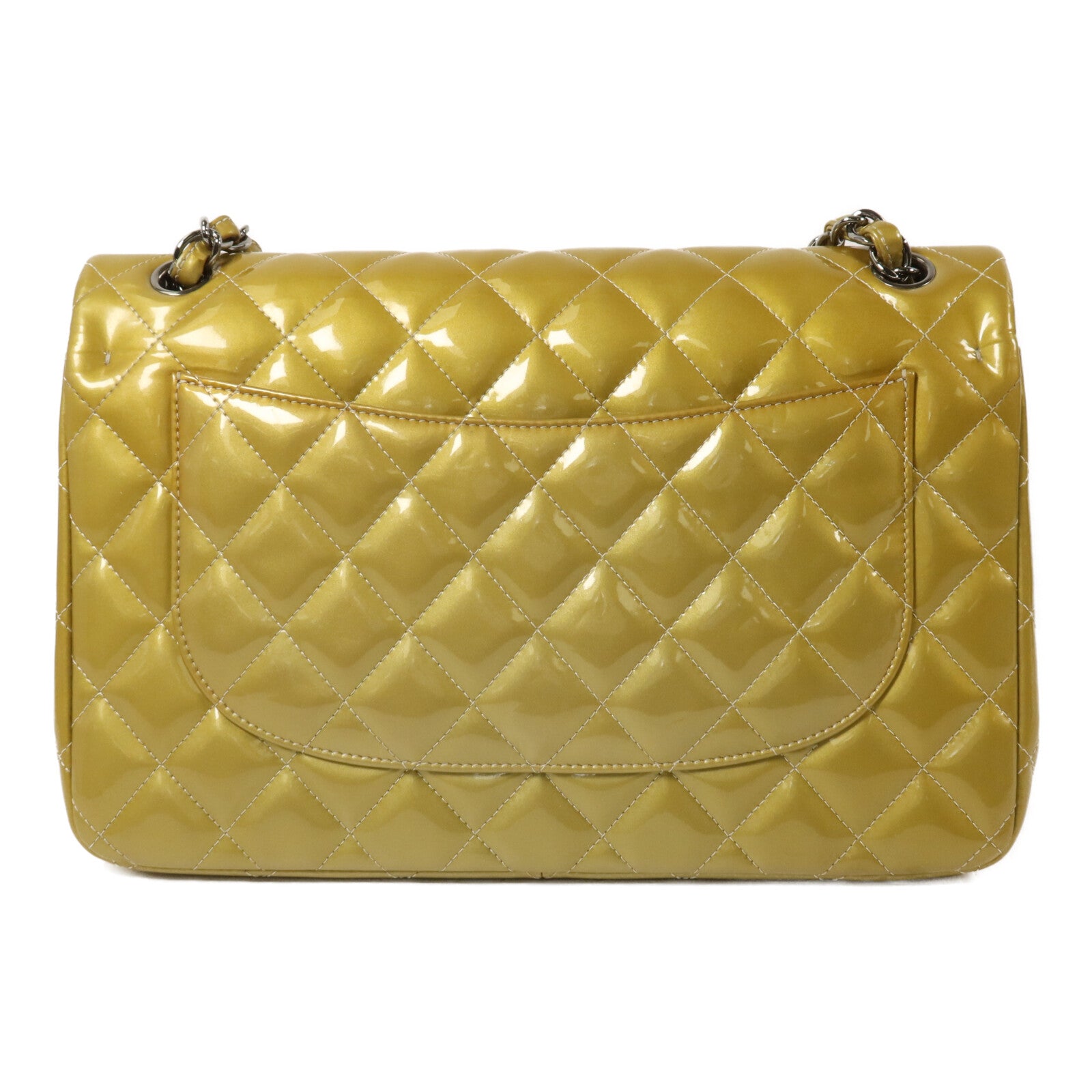 CHANEL 漆皮皮革Large Classic鏈帶肩背袋