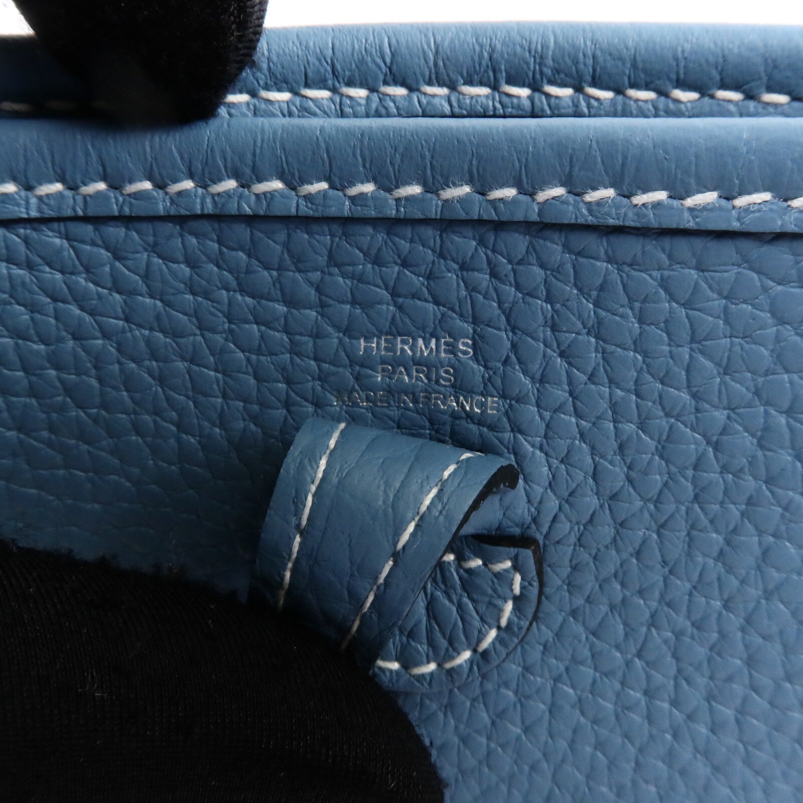 HERMES Clemence皮革Evelyne TPM肩背袋New Blue Jean